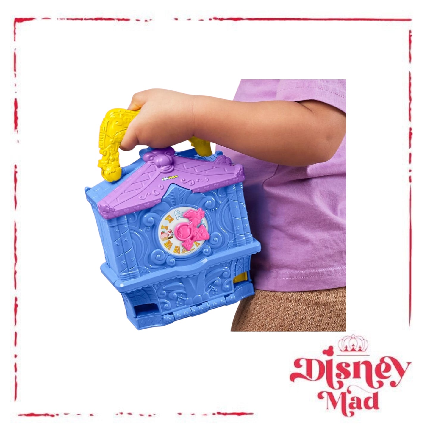 Fisher-Price Disney Princess Cinderella On-the-Go Toddler Playset Carry-Along Case with 2 Little People Figures
