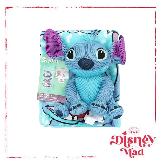 Lilo and Stitch Tropical Island Vibes Bath Towel Bath Sponge Buddy Set