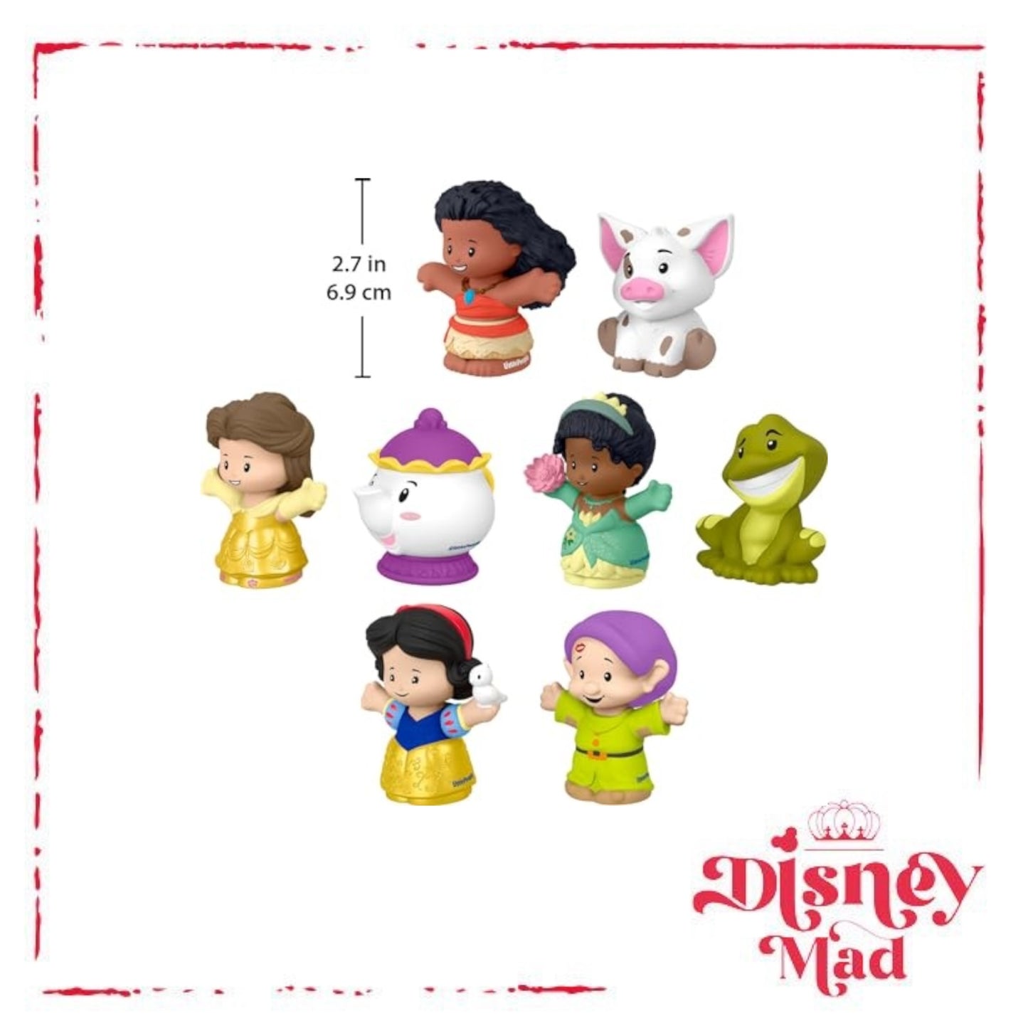 Fisher-Price Little People Toddler Toys Disney Princess Story Duos 8-Piece Figure Set