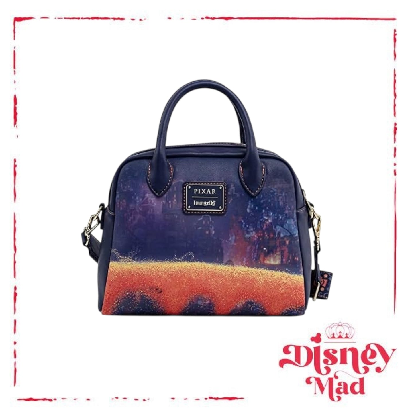 Loungefly Pixar Coco Marigold Bridge Guitar Strap Crossbody