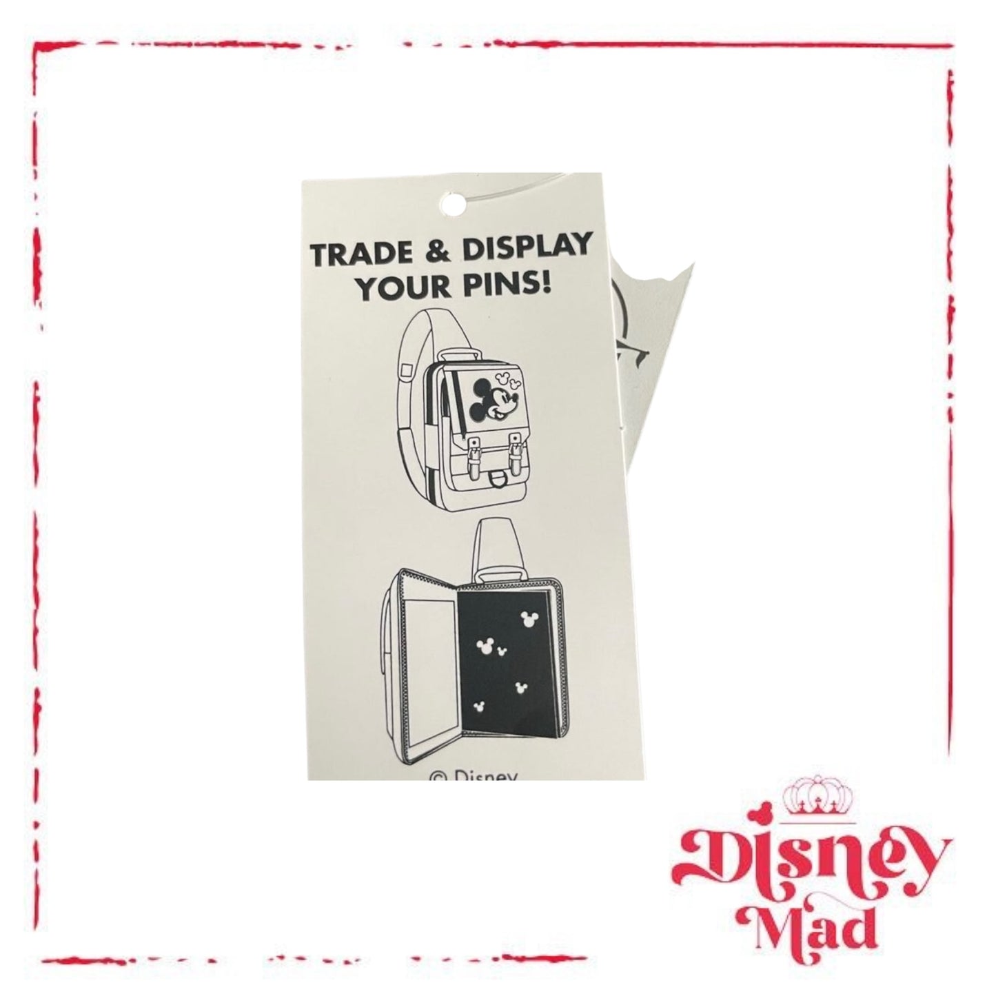 Disney Parks Mickey Mouse Pin Trading Crossbody Sling Bag