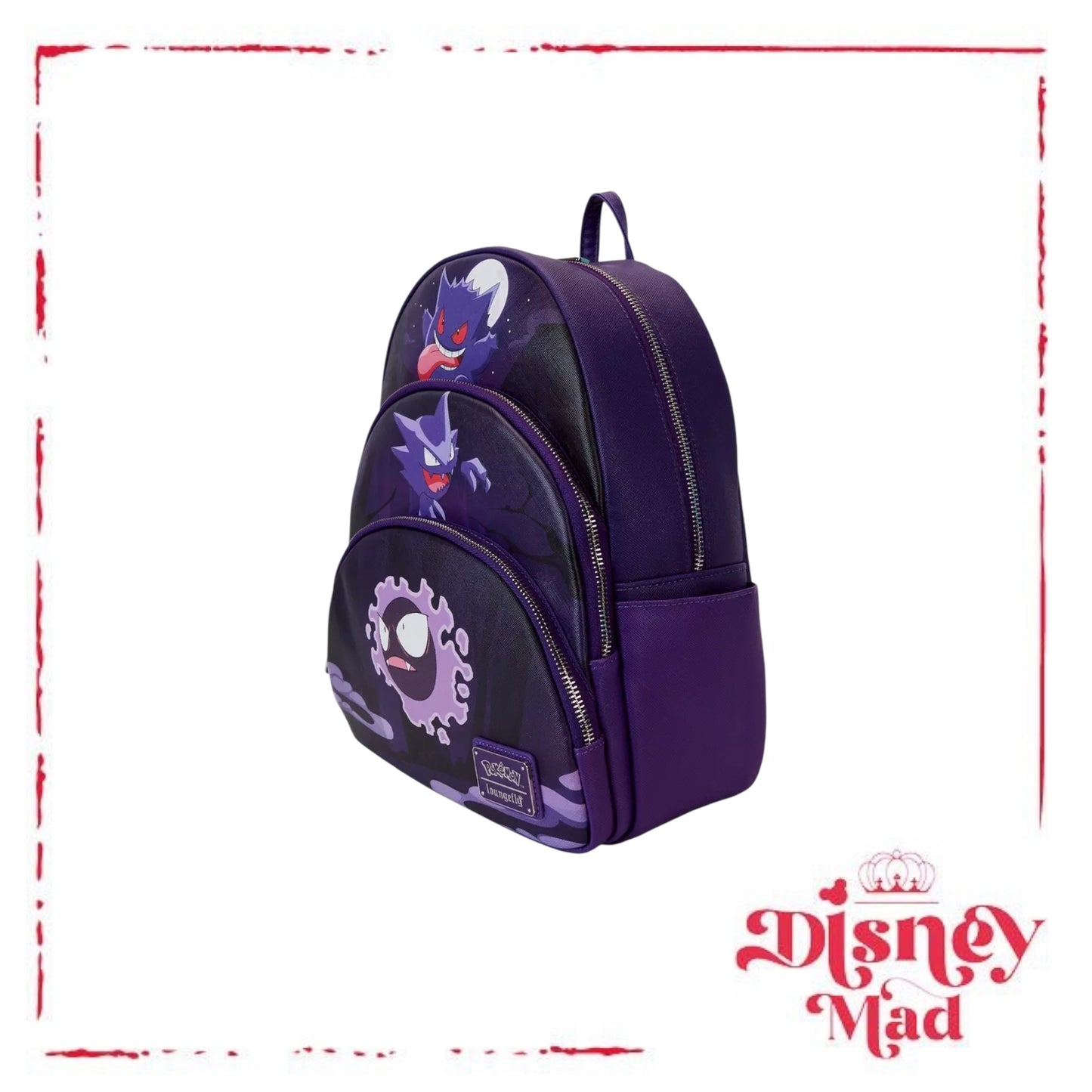 Loungefly Pokémon Gengar Evolution Triple Pocket Mini Backpack