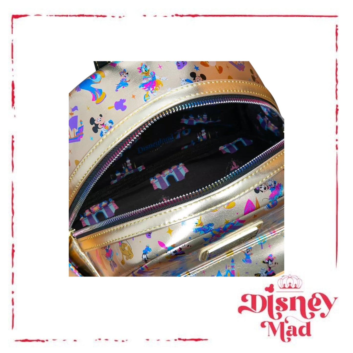 Mickey Mouse and Friends Loungefly Mini Backpack – Disneyland 70th Anniversary - Disney Parks