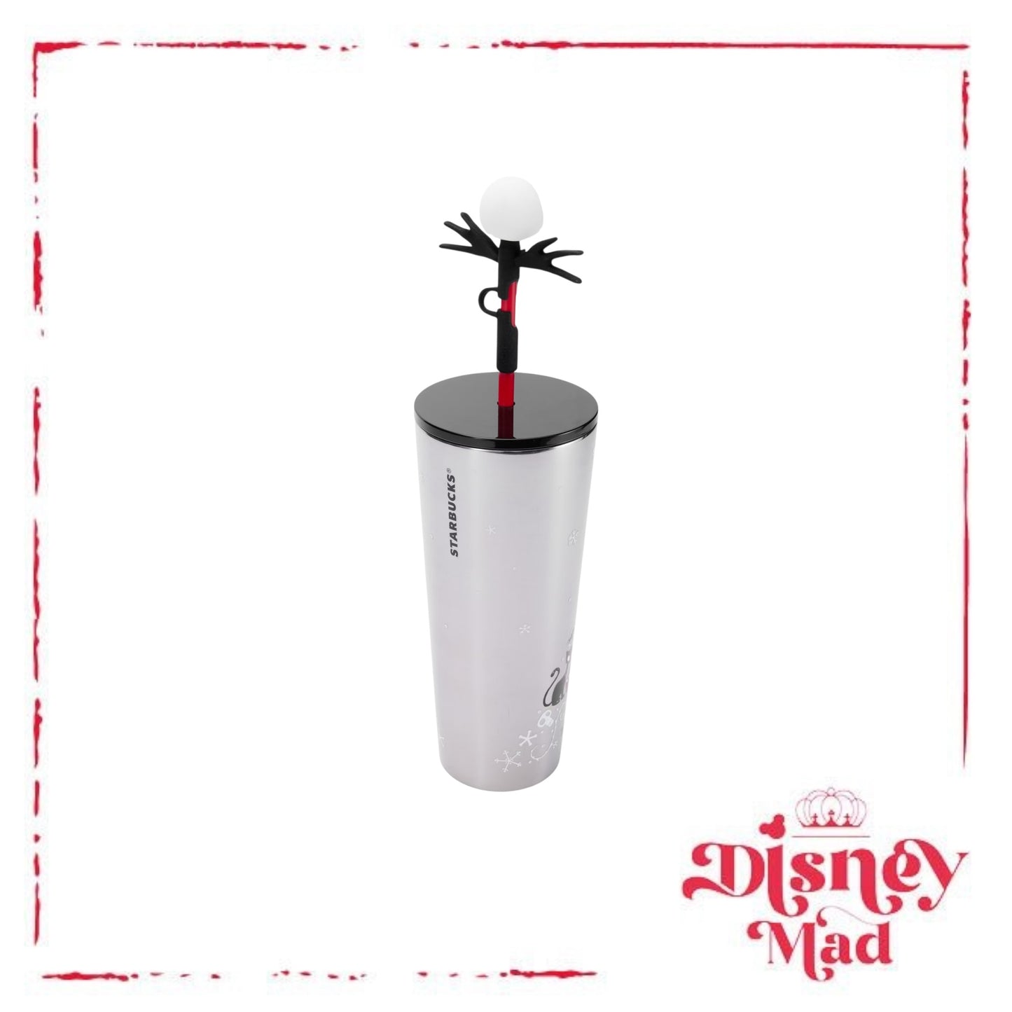 Starbucks Tim Burton's The Nightmare Before Christmas Stainless Steel Tumbler with Straw - Disney Parks