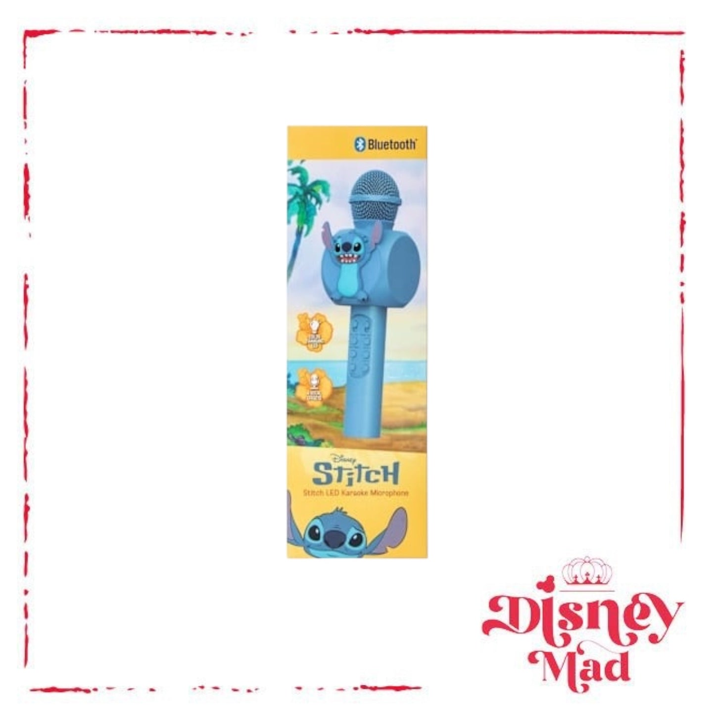 Disney Stitch Bluetooth® LED Karaoke Microphone