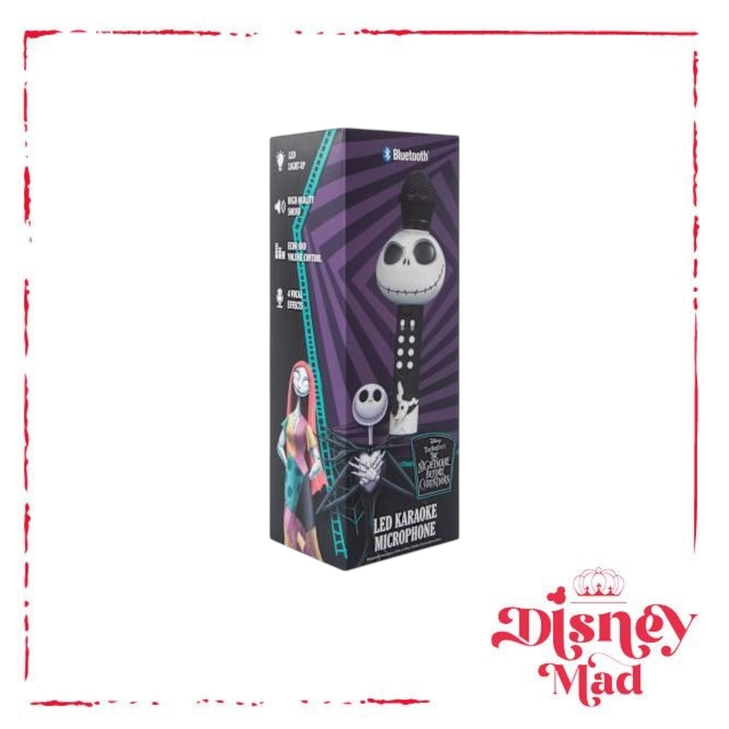 Disney The Nightmare Before Christmas Jack Skellington Bluetooth® LED Karaoke Microphone