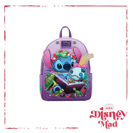 Loungefly Disney Lilo & Stitch Scrump Reading Mini Backpack