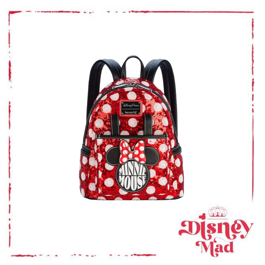 Minnie Mouse Sequin Polka Dot Loungefly Mini Backpack - Disney Parks