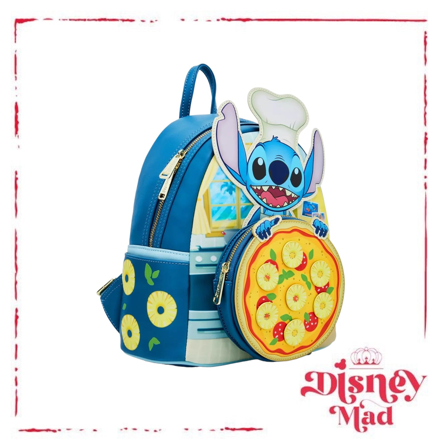 Loungefly Disney Lilo & Stitch Pineapple Pizza Mini Backpack