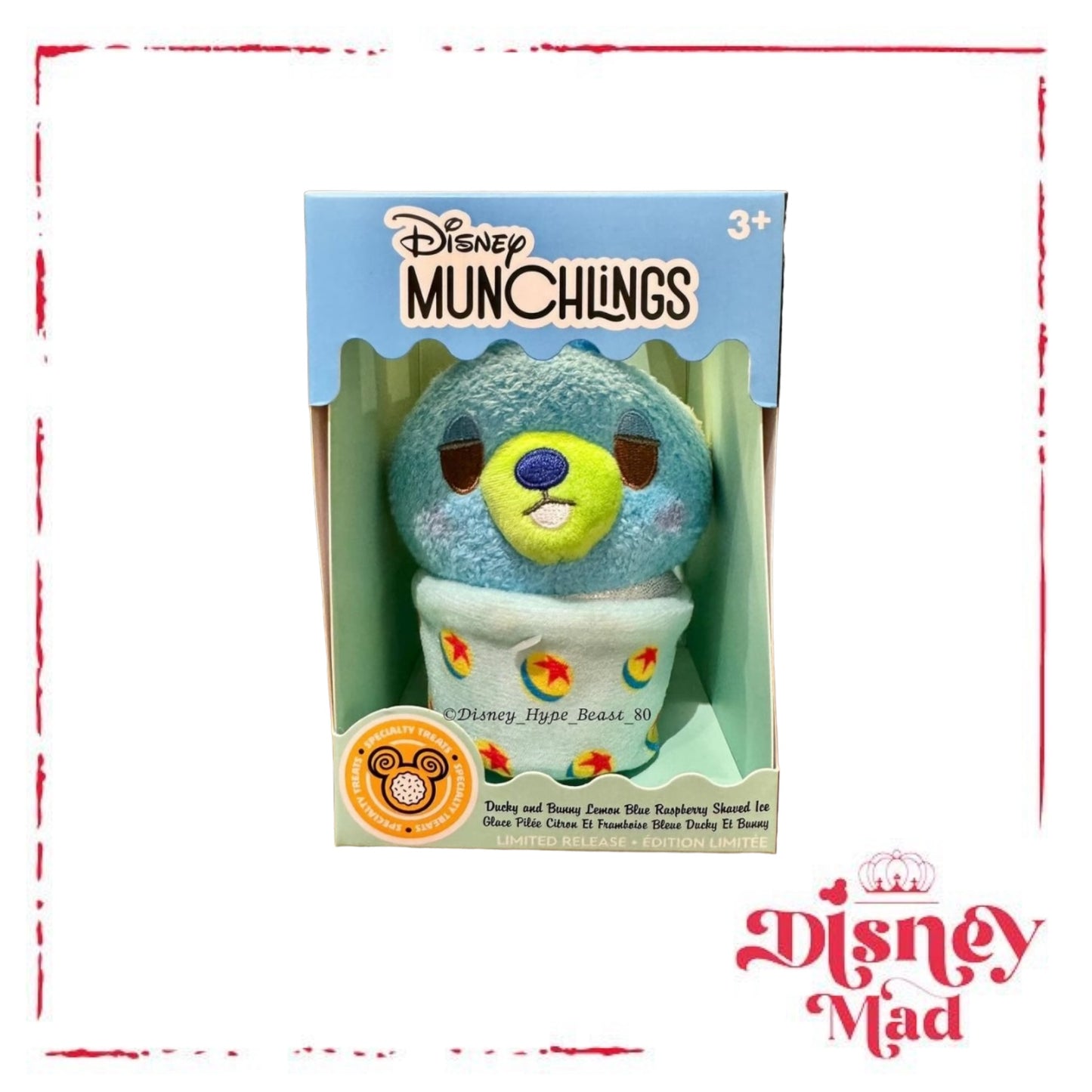 Disney Munchlings Pixar Ducky Bunny Lemon Blue Raspberry Shaved Ice Munchling - Disney Parks
