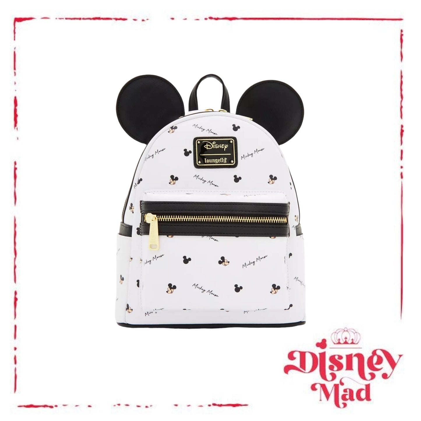 Loungefly Disney Mickey Mouse Signature Allover Print Mini Backpack