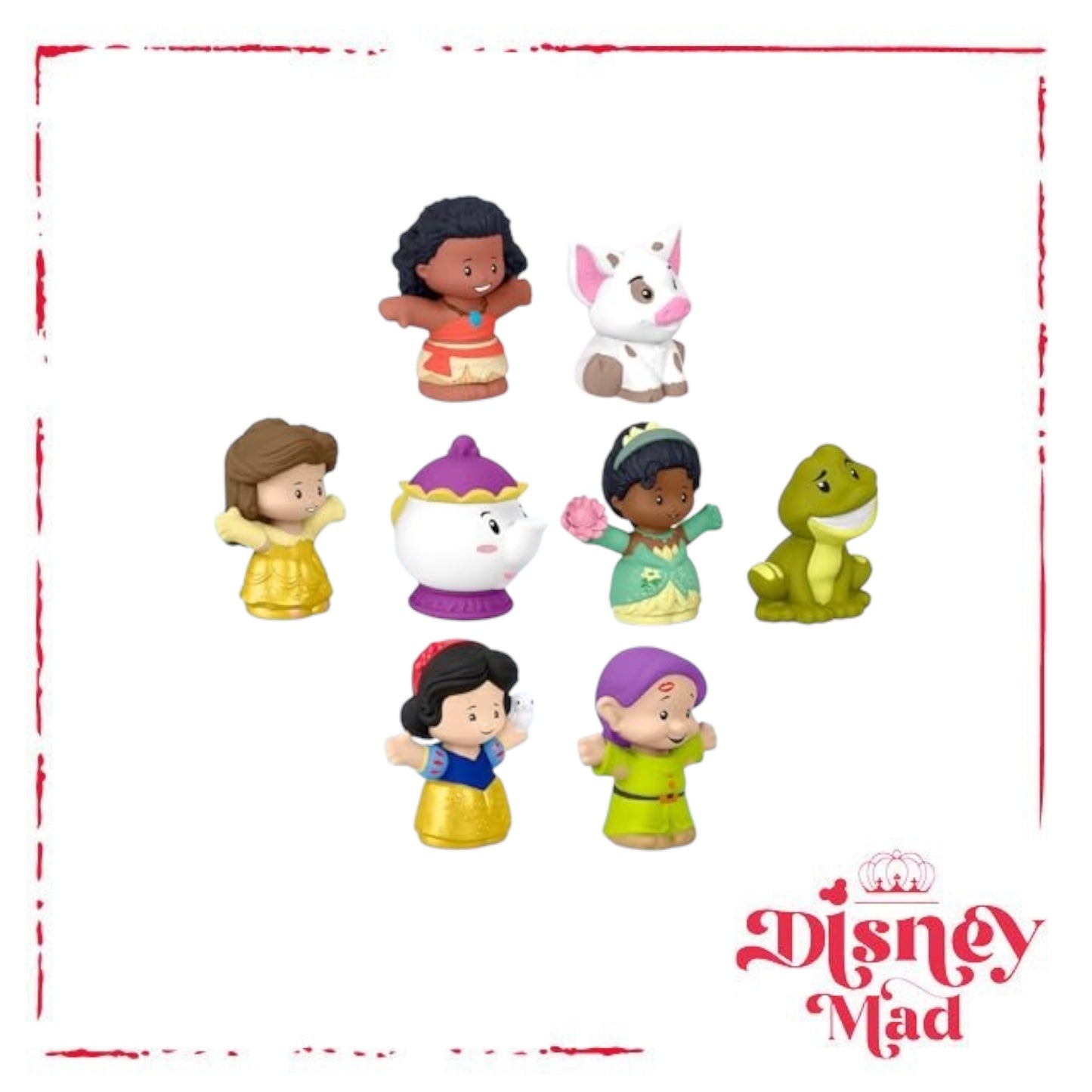 Fisher-Price Little People Toddler Toys Disney Princess Story Duos 8-Piece Figure Set