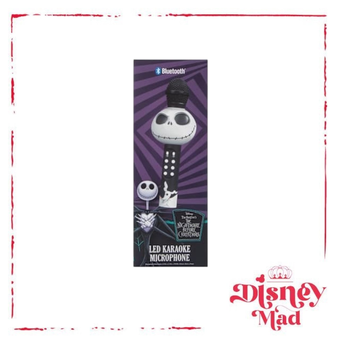 Disney The Nightmare Before Christmas Jack Skellington Bluetooth® LED Karaoke Microphone
