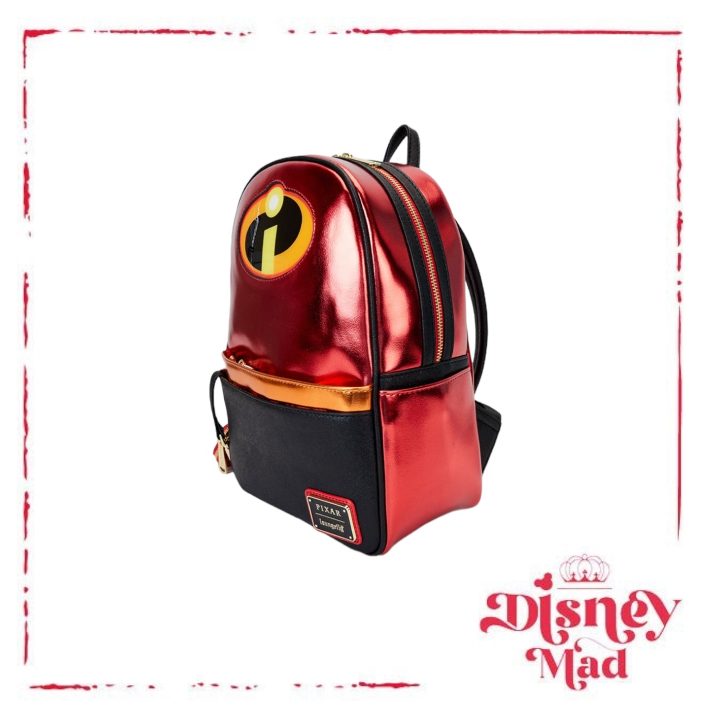 Pixar's The Incredibles 20th Anniversary Light Up Loungefly Mini Backpack