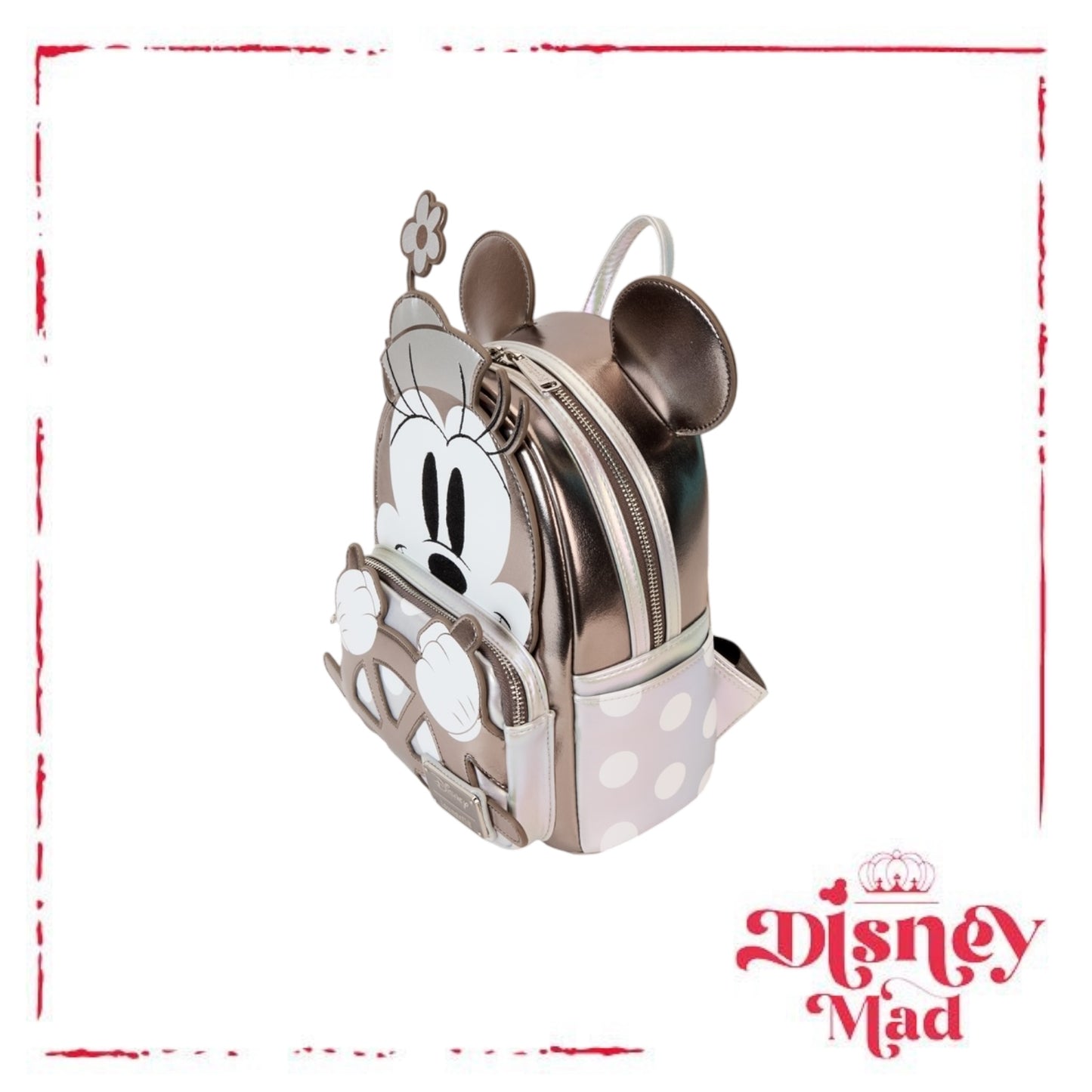 D23 Limited Edition Steamboat Willie Platinum Minnie Mouse Mini Backpack
