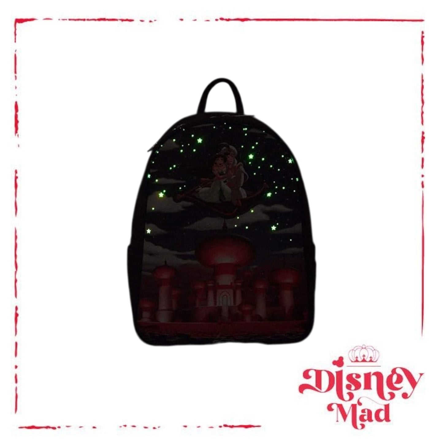 loungefly Disney Glow in the Dark Aladdin and Jasmine Magic Carpet Ride