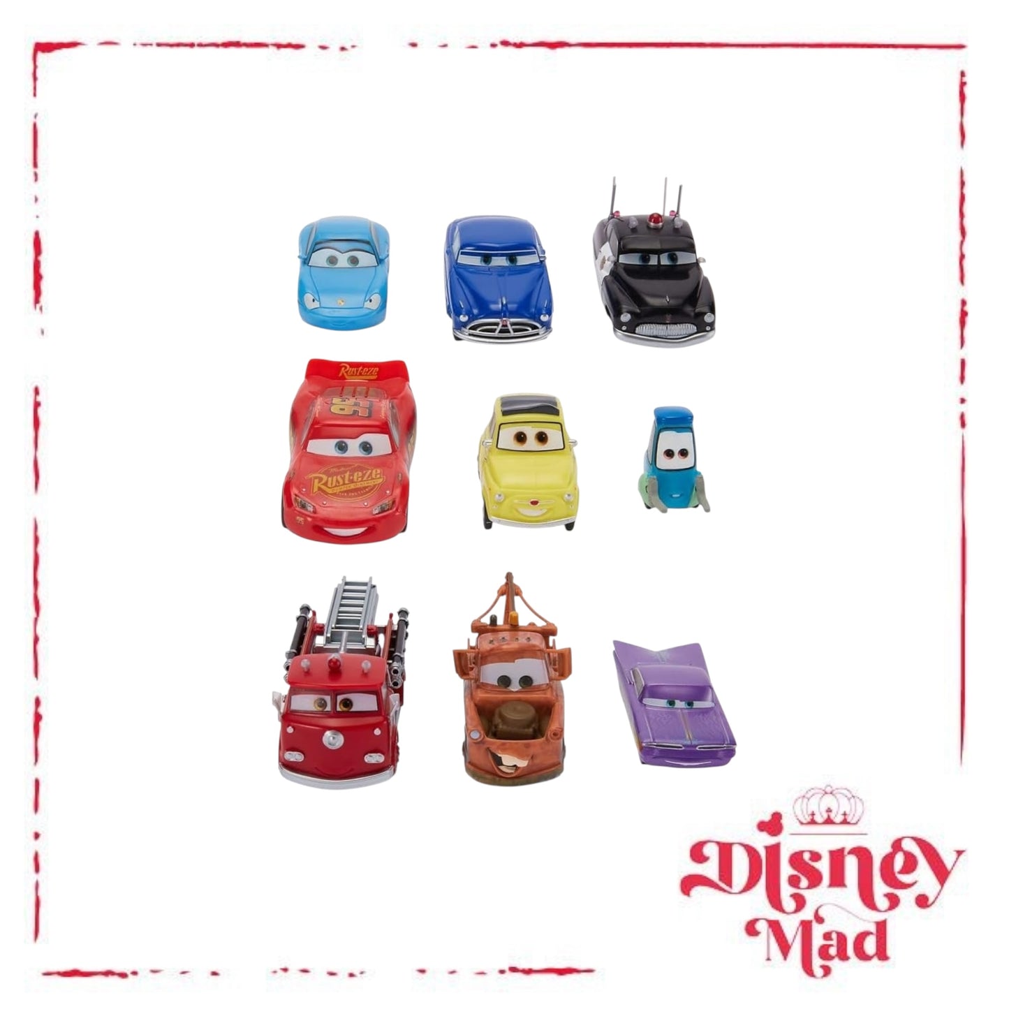 Disney Figurine Boxed Set - Cars - Set of 9 - Disney Parks