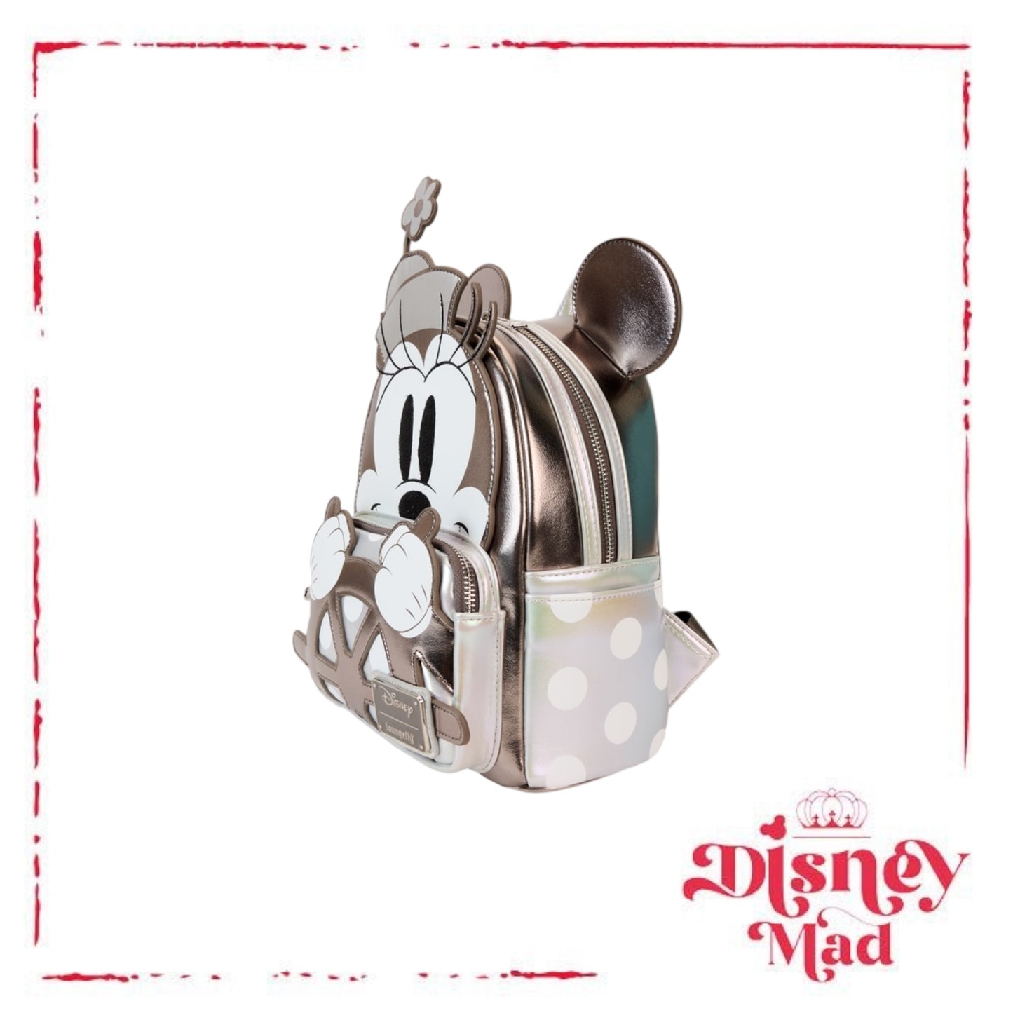 D23 Limited Edition Steamboat Willie Platinum Minnie Mouse Mini Backpack