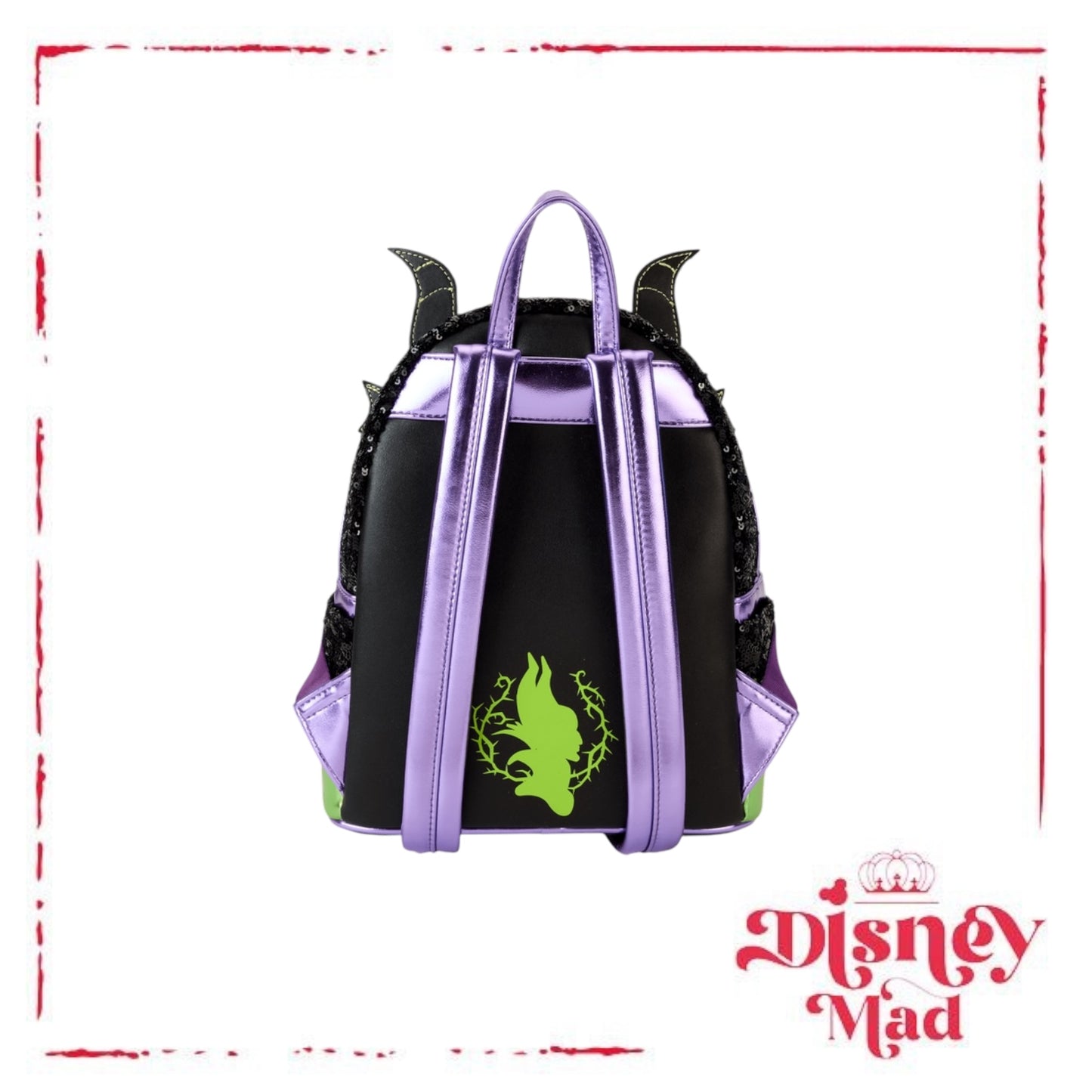 Sleeping Beauty Maleficent Dragon Exclusive Sequin Cosplay Light Up Glow Mini Backpack