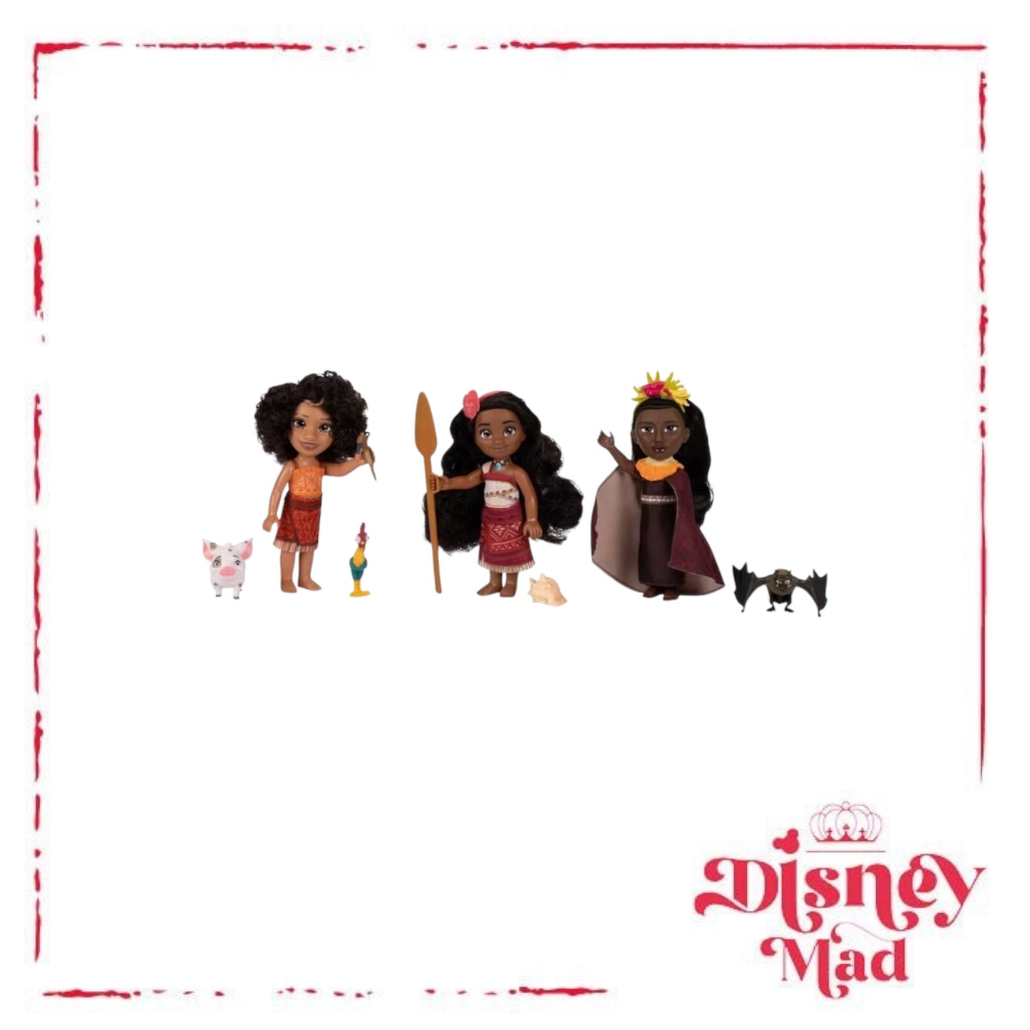 Disney Moana 2 6" Moana, Loto & Matangi Petite Gift Set