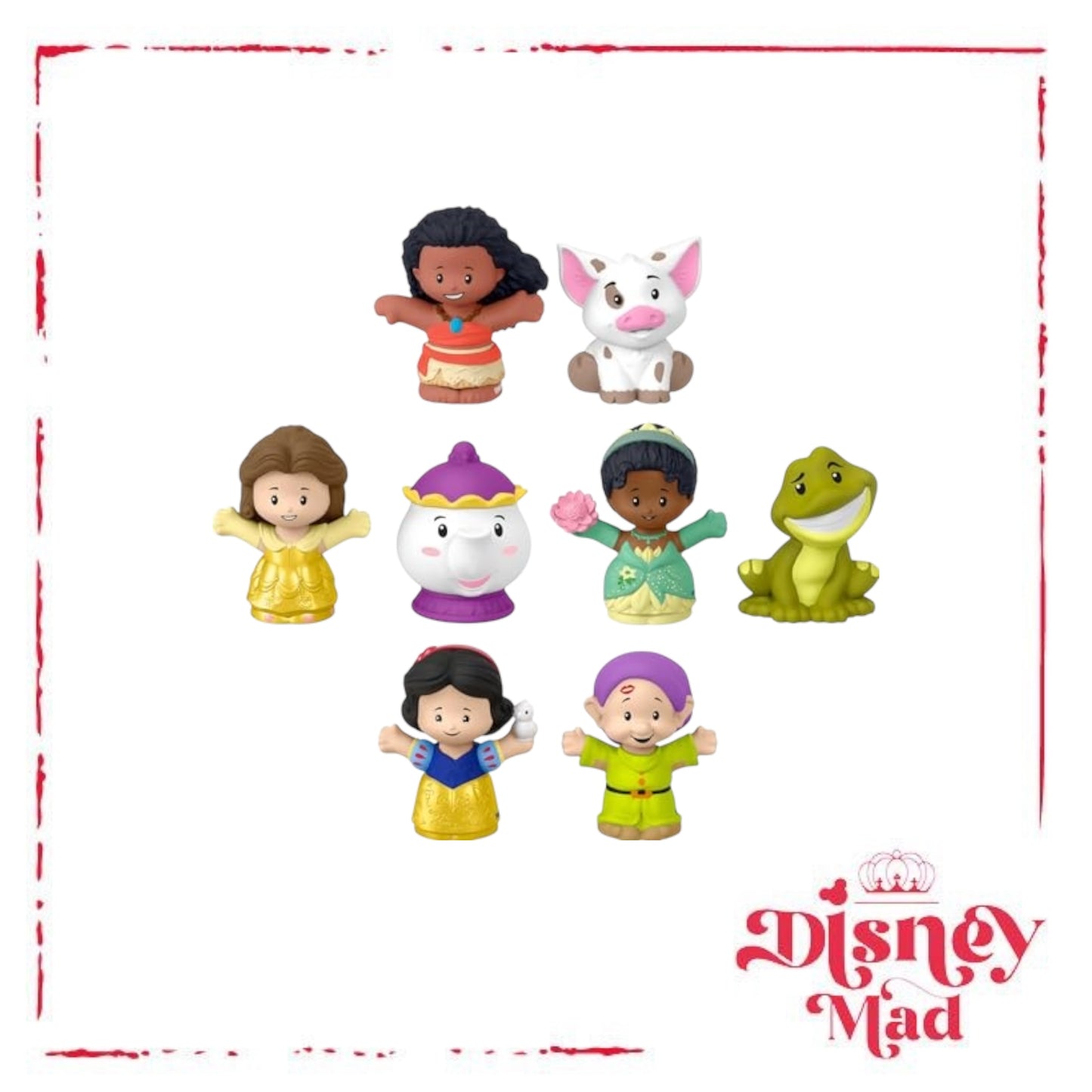 Fisher-Price Little People Toddler Toys Disney Princess Story Duos 8-Piece Figure Set