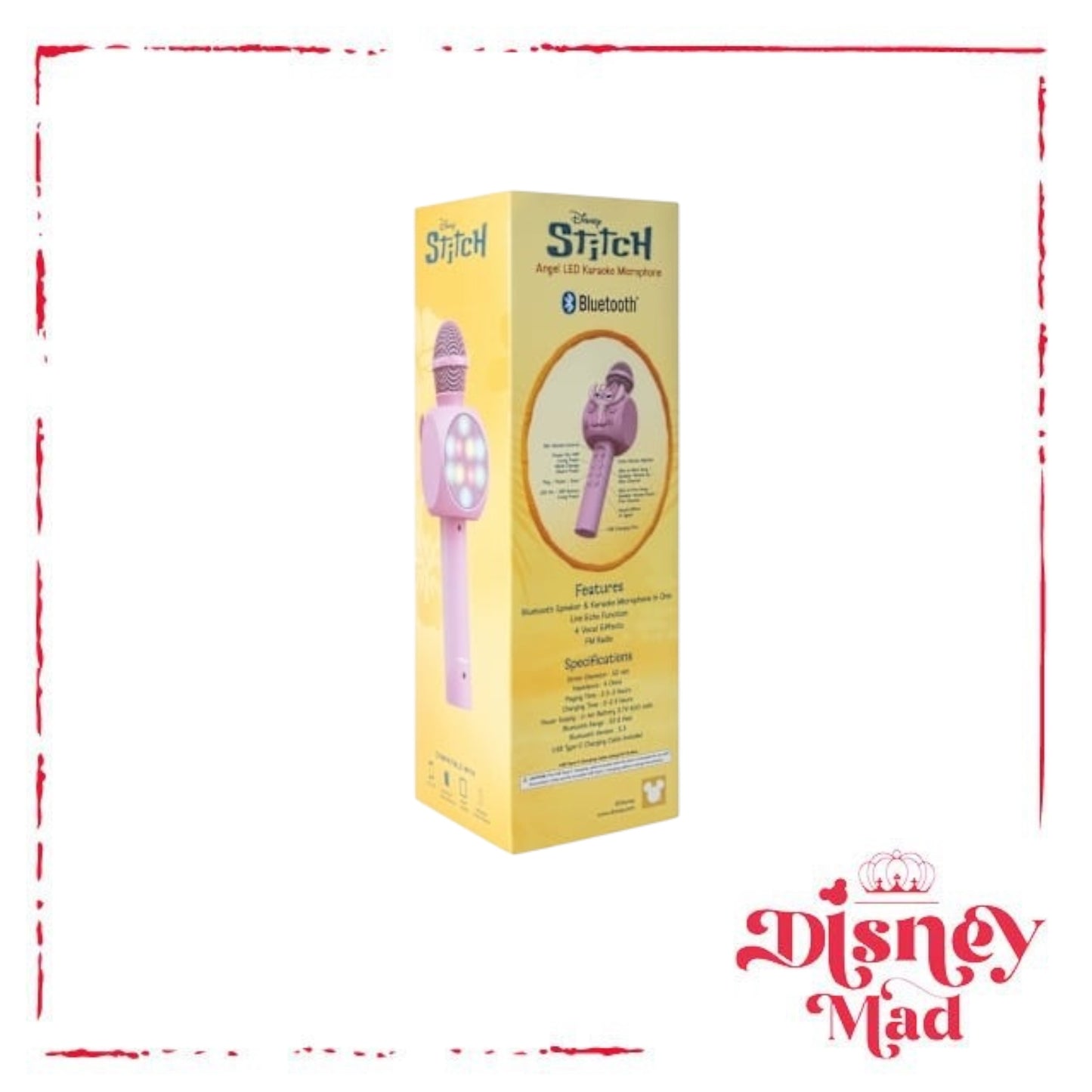 Disney Angel Bluetooth® LED Karaoke Microphone