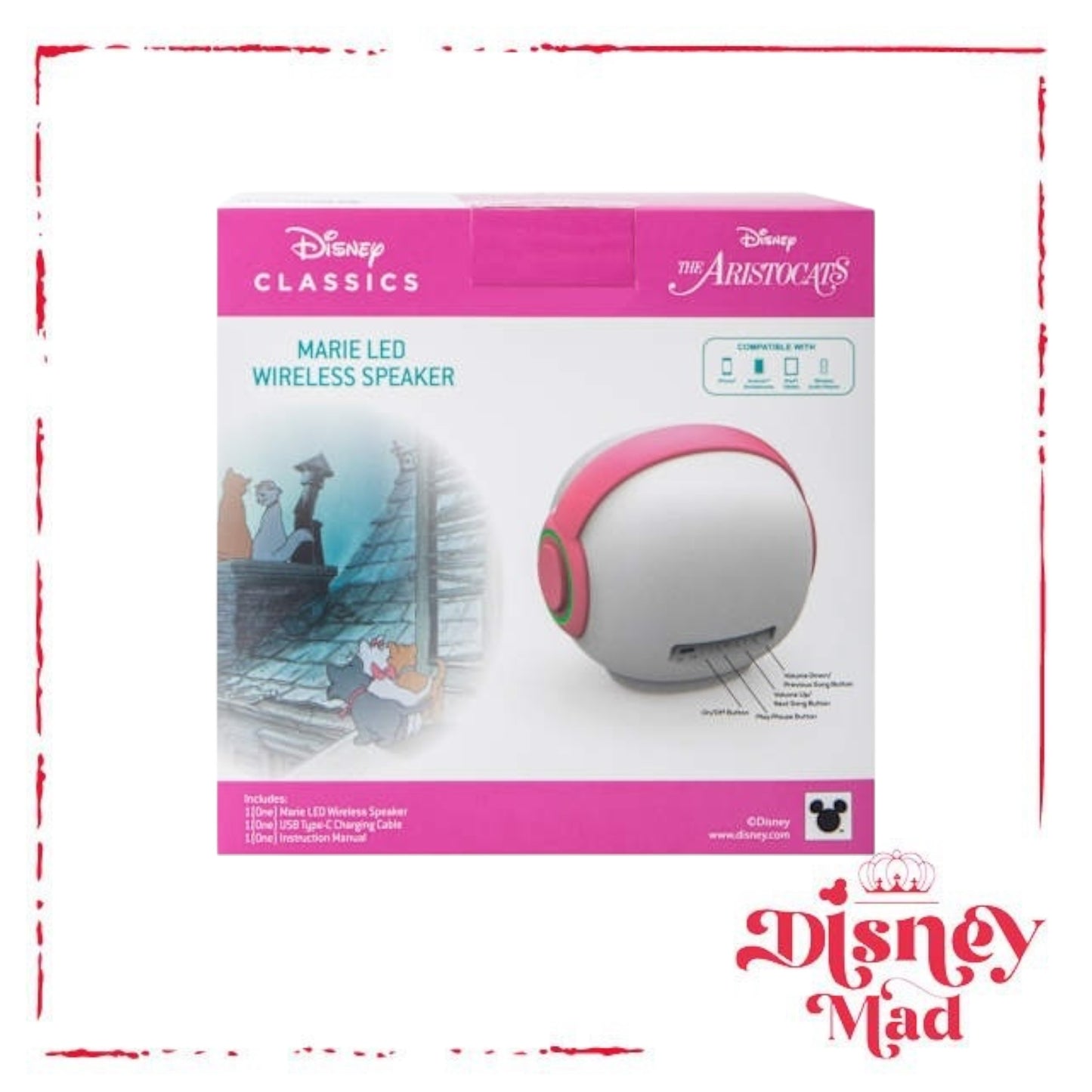 Marie LED Wireless Sphere Speaker