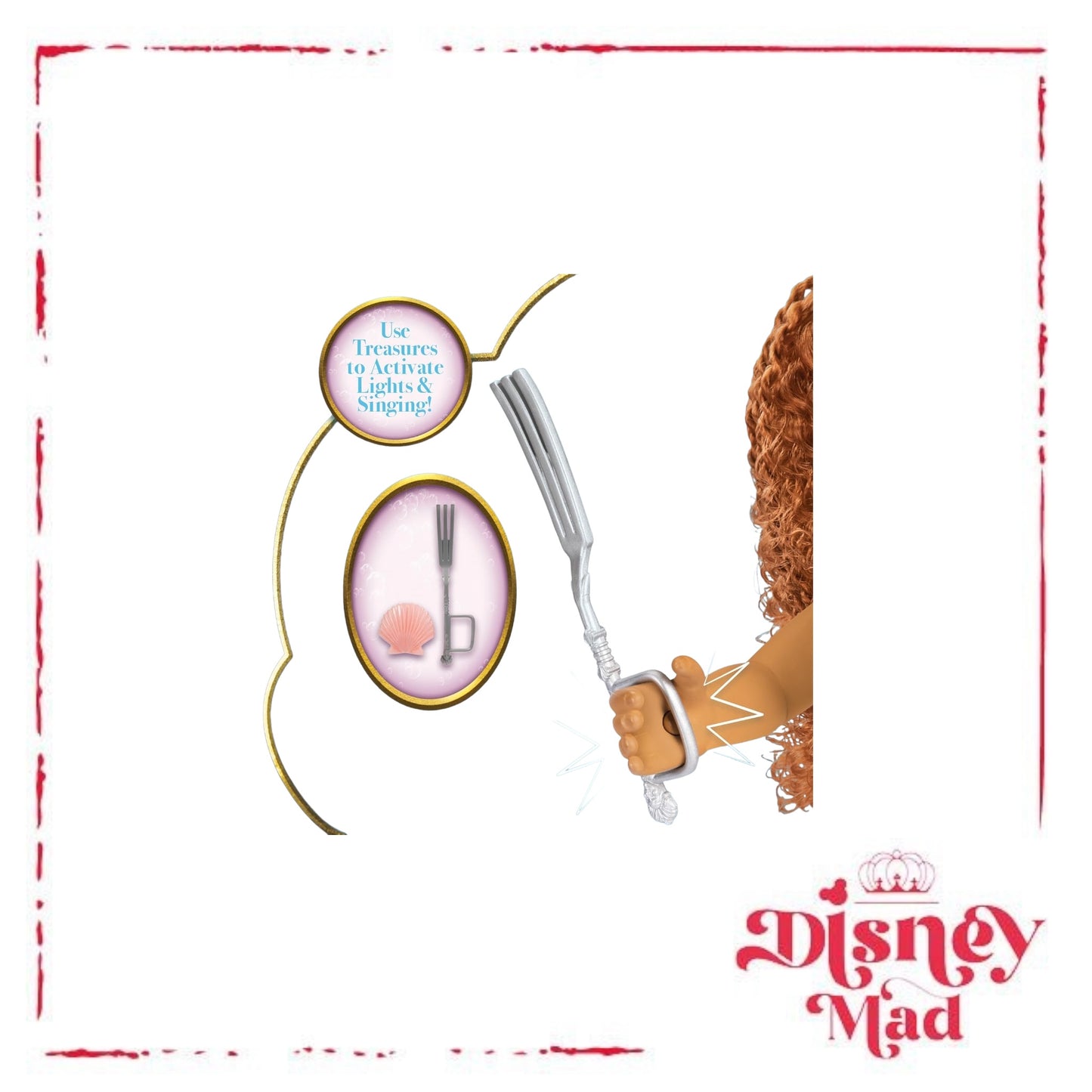 Disney The Little Mermaid Ariel Doll with Hair Charms! Feature Singing & Talking Doll, Accessories Activate Music & Magical Lights