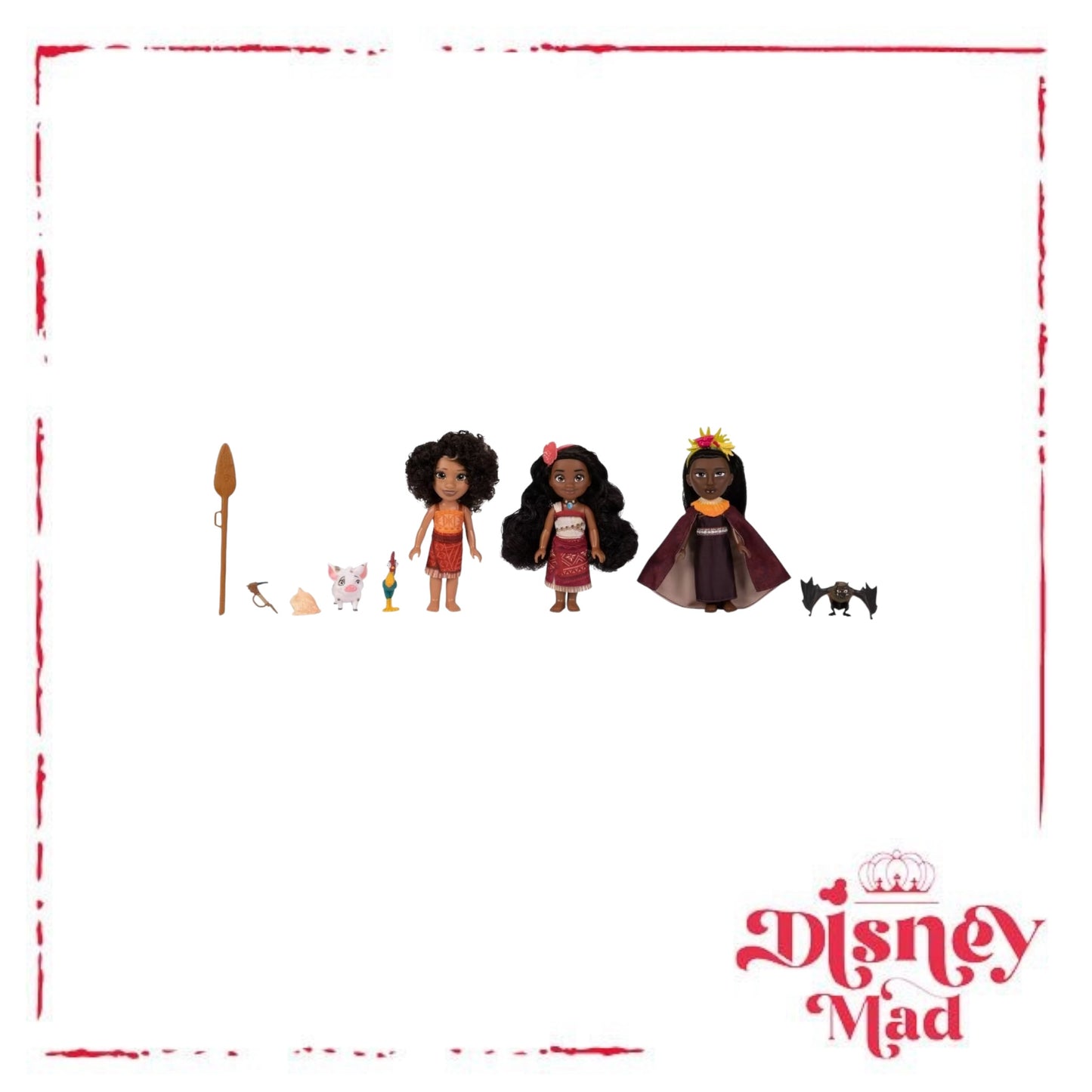 Disney Moana 2 6" Moana, Loto & Matangi Petite Gift Set