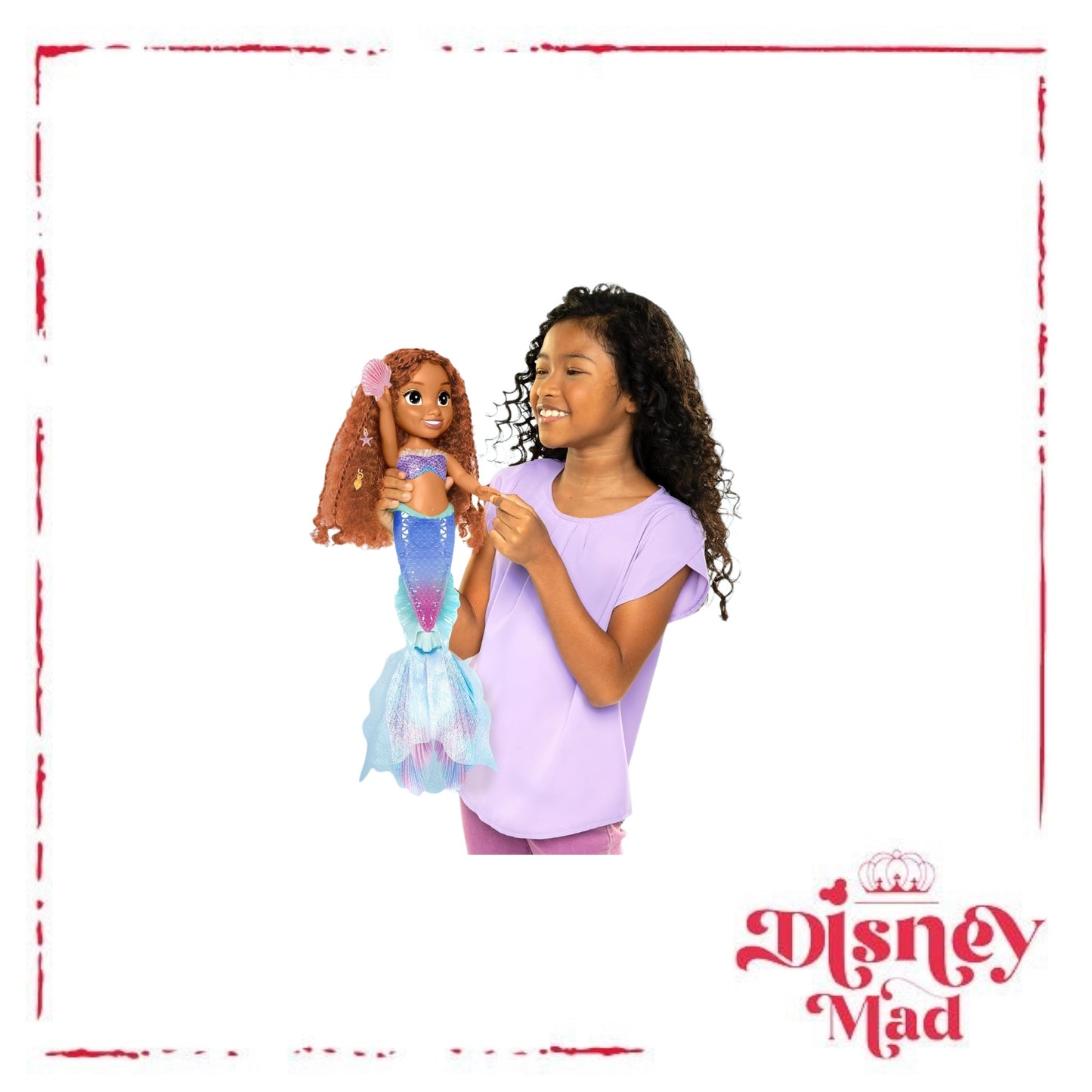 Disney The Little Mermaid Ariel Doll with Hair Charms! Feature Singing & Talking Doll, Accessories Activate Music & Magical Lights