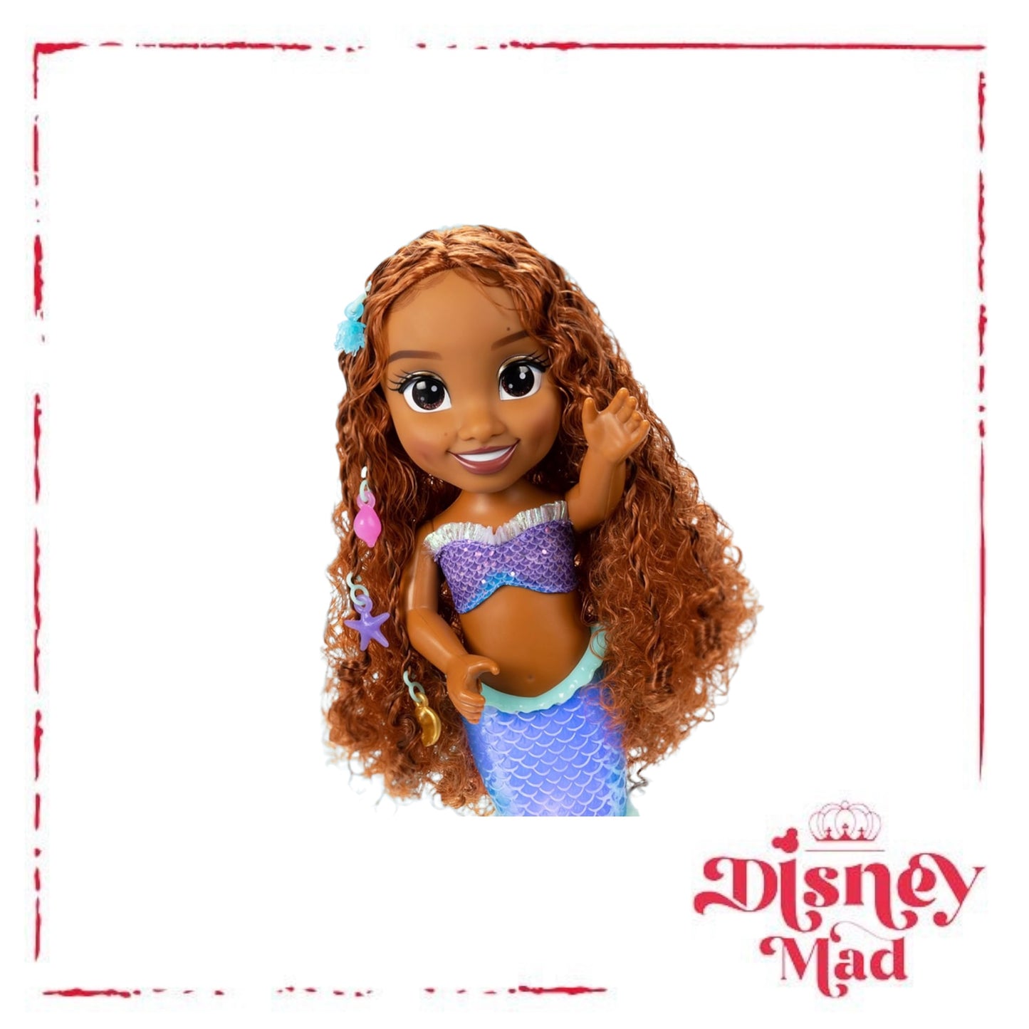 Disney The Little Mermaid Ariel Doll with Hair Charms! Feature Singing & Talking Doll, Accessories Activate Music & Magical Lights