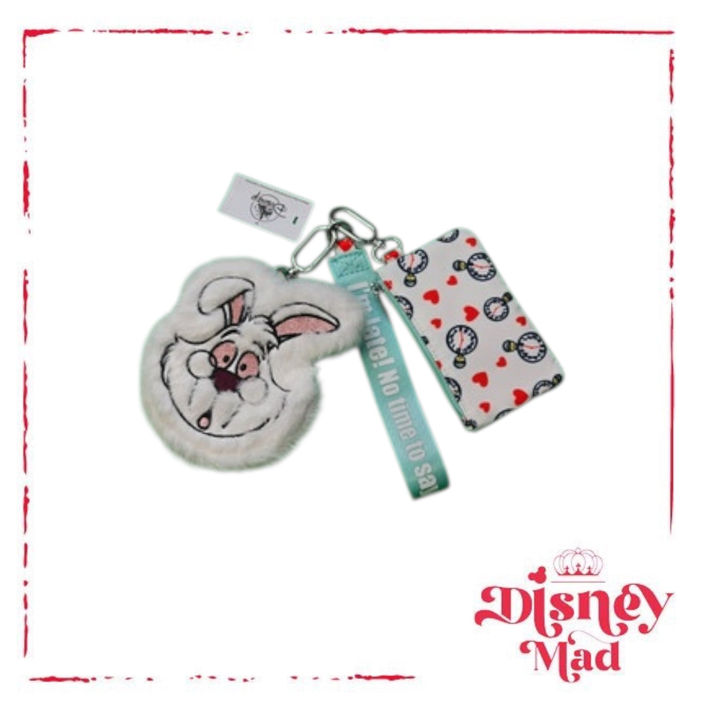 Disney Parks White Rabbit Plush Coin Purse