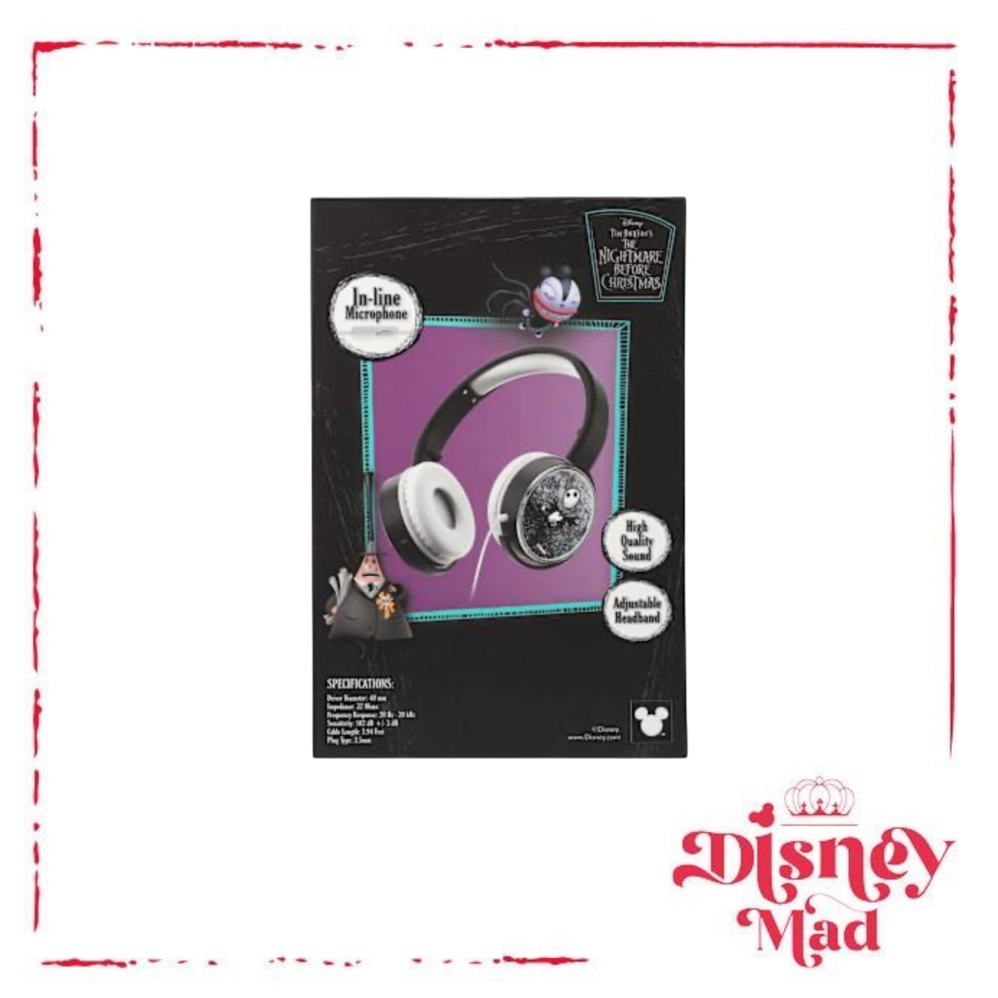 Disney Tim Burton's The Nightmare Before Christmas Glitter Headphones
