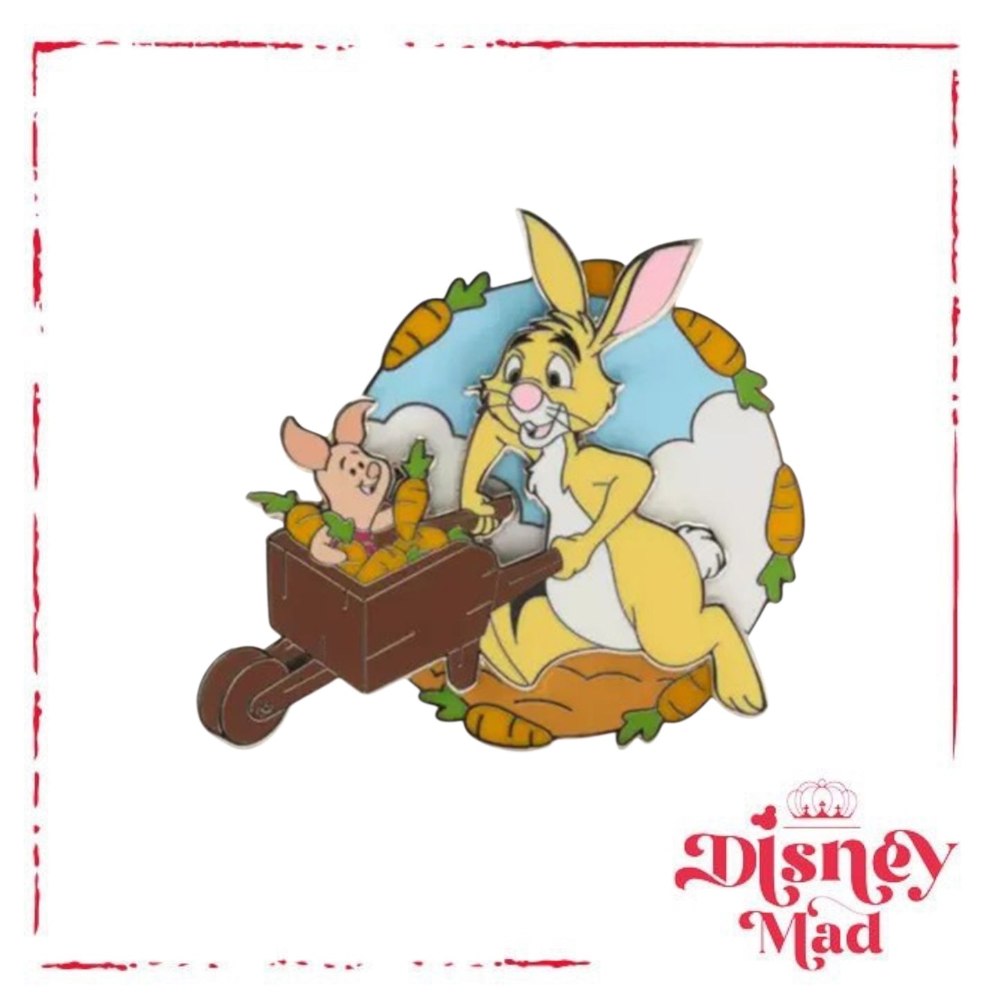 Winnie the Pooh and Friends Open Edition Disney Parks Pin - Rabbit And Piglet