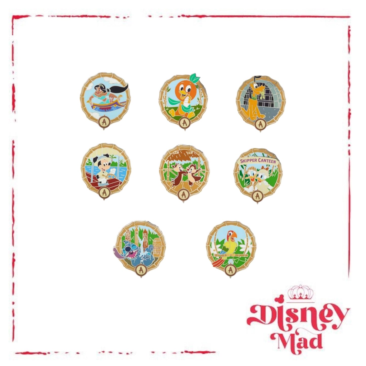 Disney Mystery Pin Blind Box - Adventureland - 2 pins per box