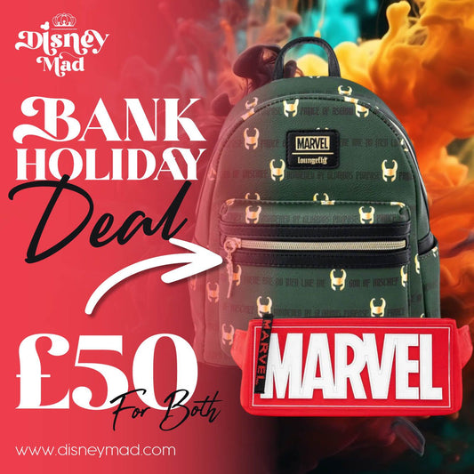 Bank Holiday Deal Marvel Loki Mini backpack plus Marvel Fanny Pack