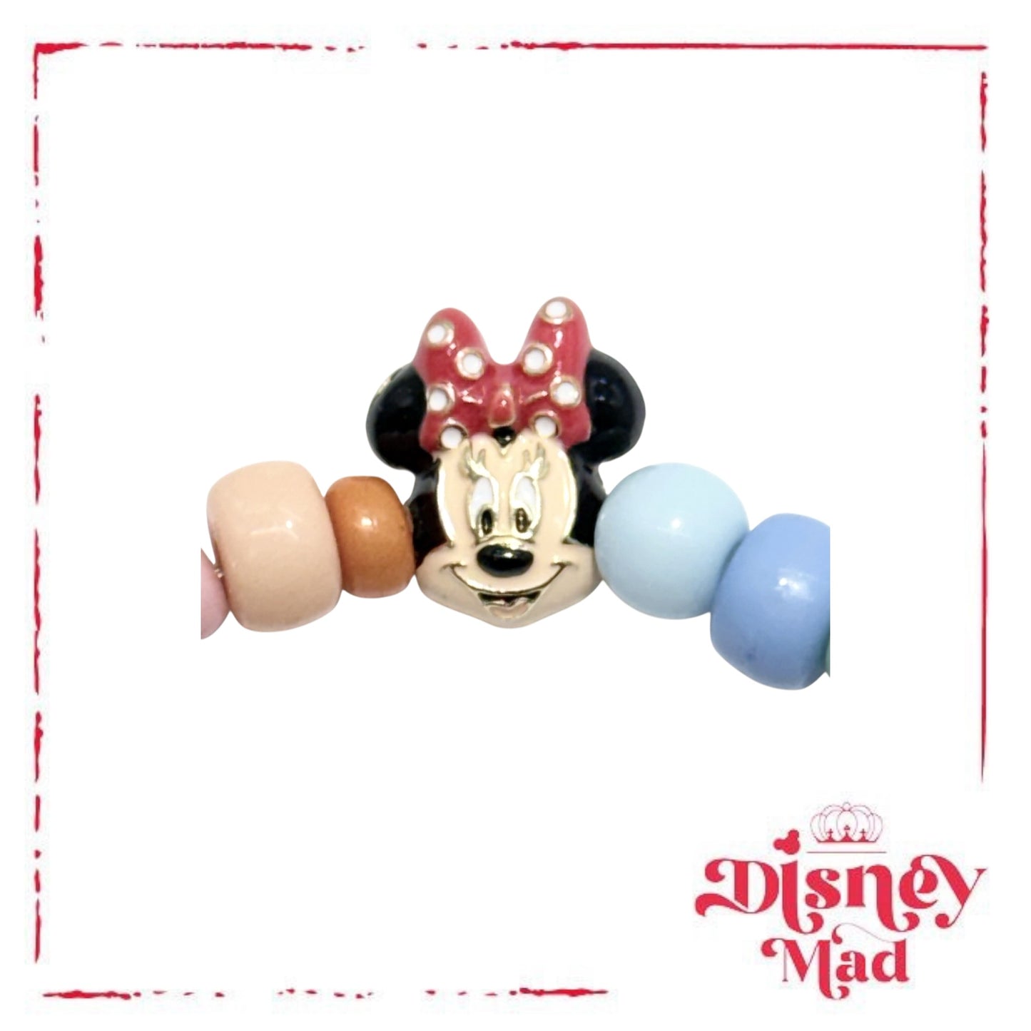 Disney Baublebar - Beaded Multicoloured Charm Bracelet - Minnie Mouse