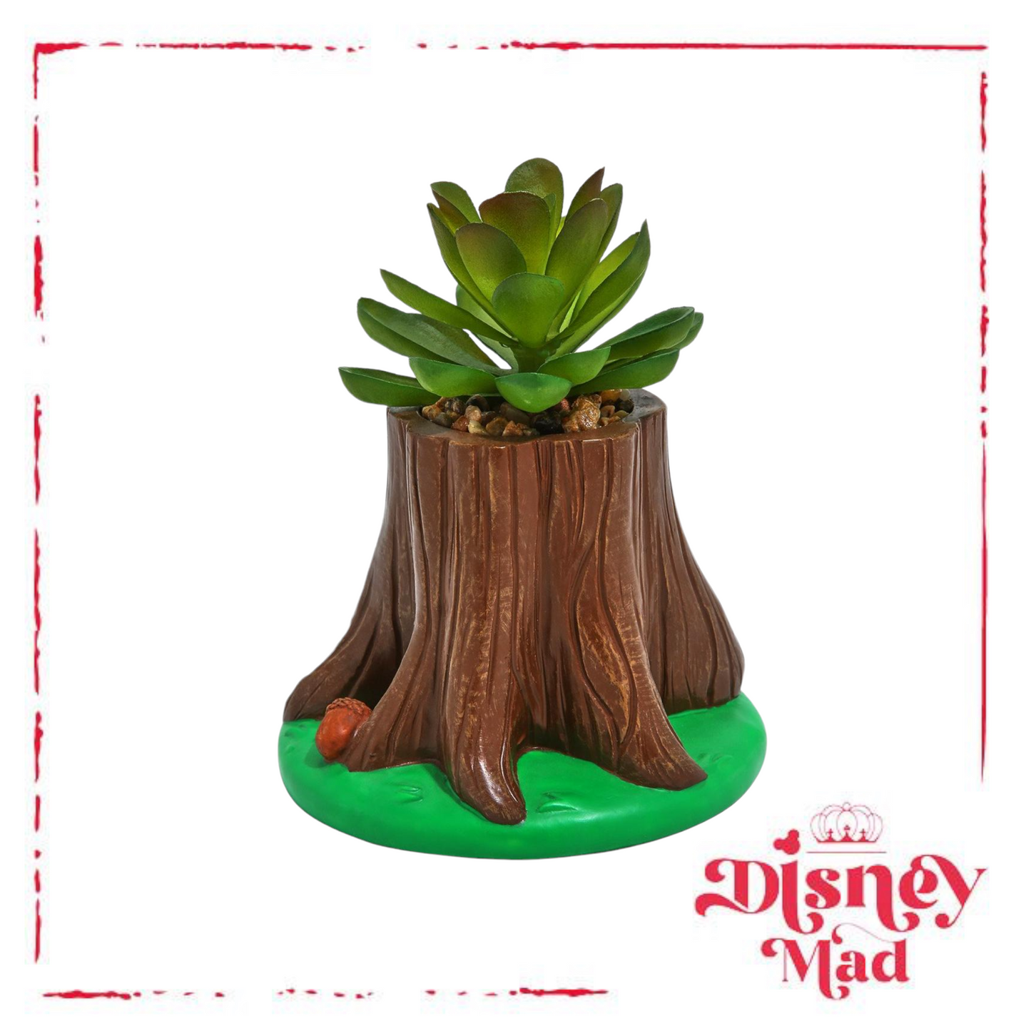 Disney Chip ‘n Dale Log Faux Succulent Planter