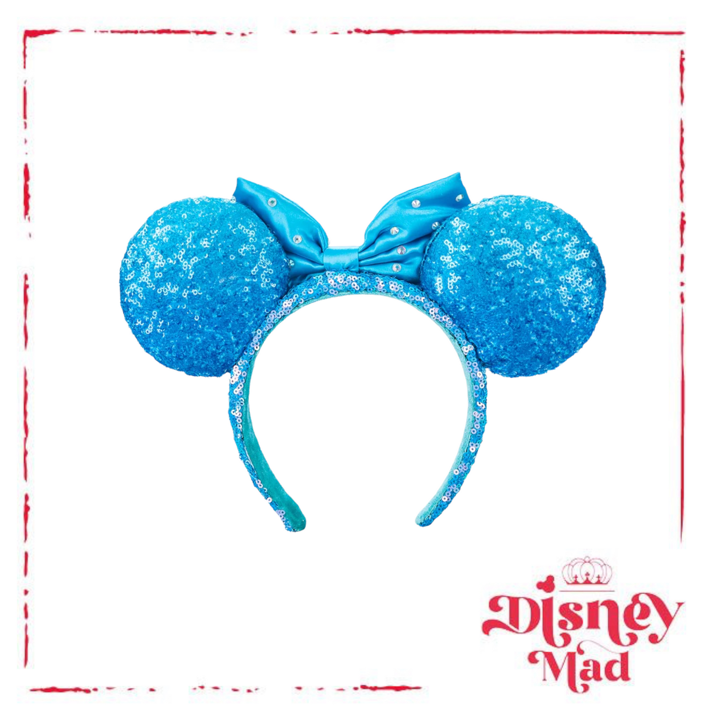 Disney Minnie Mouse Sequin Ear Headband Aqua
