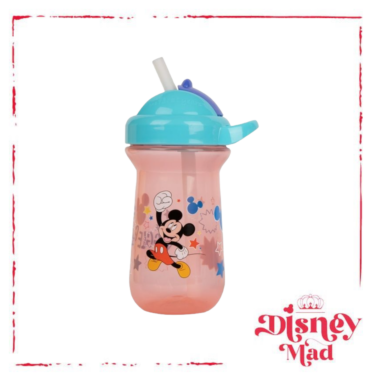 Disney Mickey Mouse Flip Top Straw Cup - 2pk