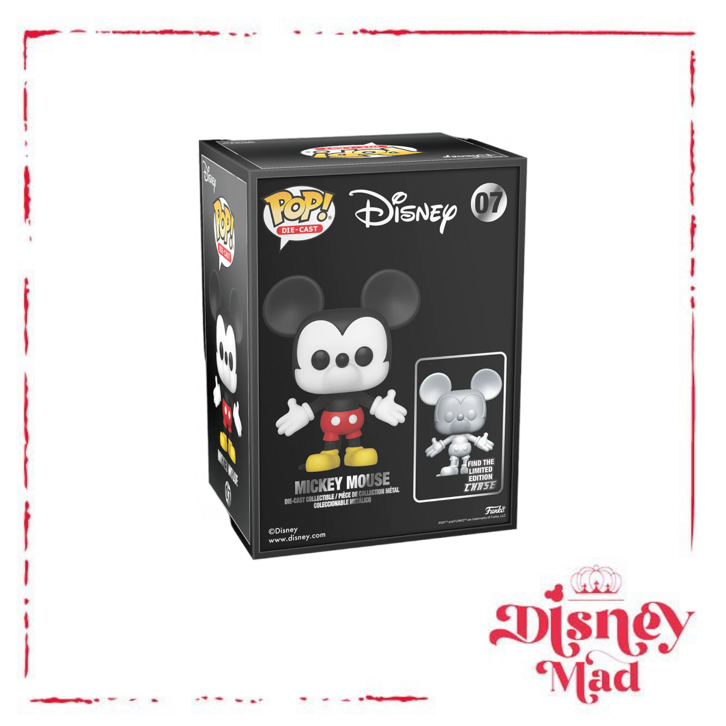 Mickey Mouse Disney 100 Die Cast Funko Pop! - Sealed, Chance of Chase !