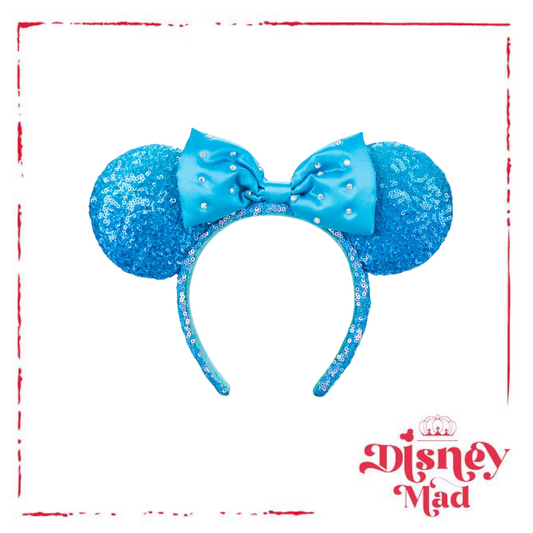 Disney Minnie Mouse Sequin Ear Headband Aqua