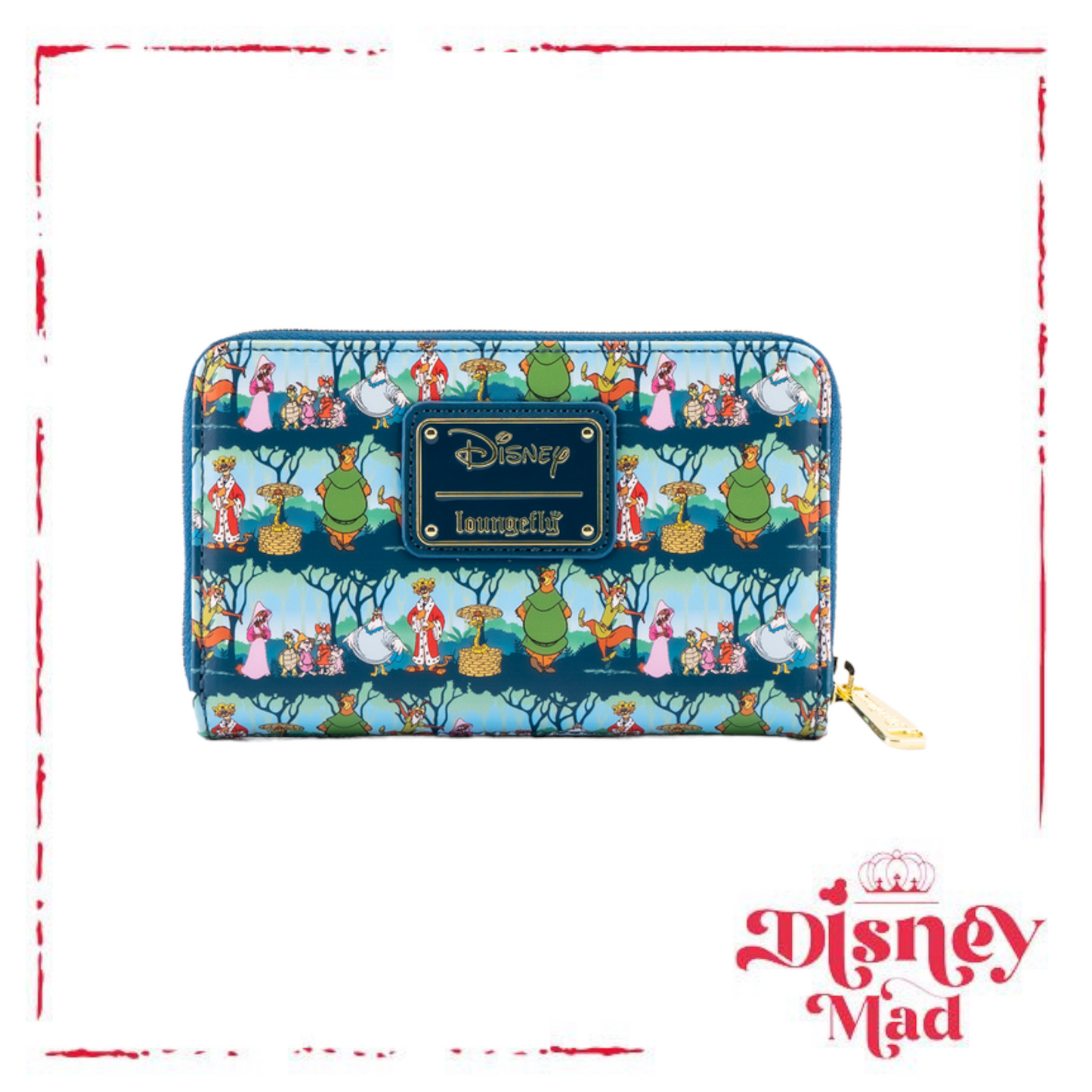 Disney Loungefly Robin Hood Sherwood Zip Around Wallet