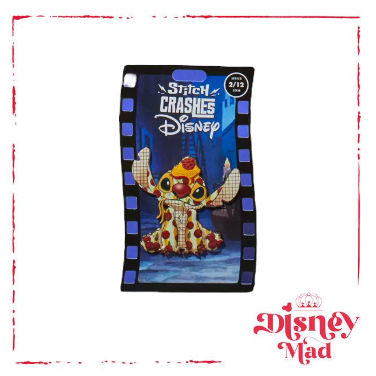 Stitch Crashes Disney - Lady And The Tramp Jumbo Pin