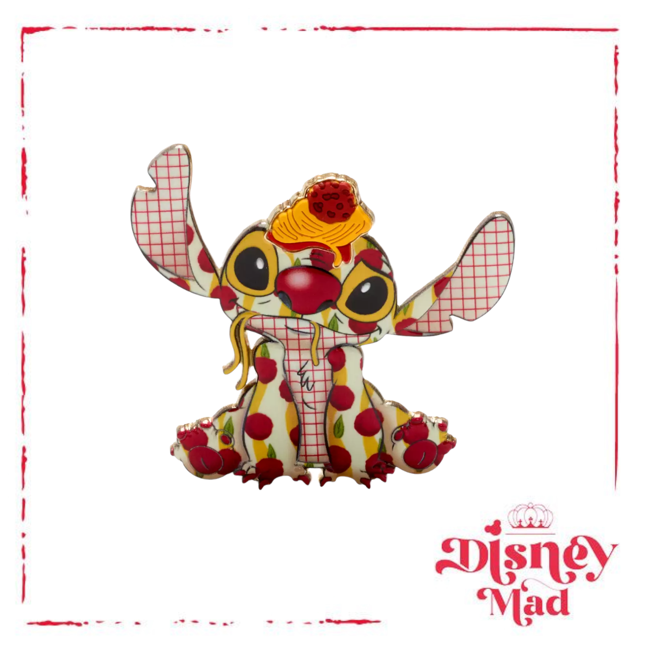 Stitch Crashes Disney - Lady And The Tramp Jumbo Pin