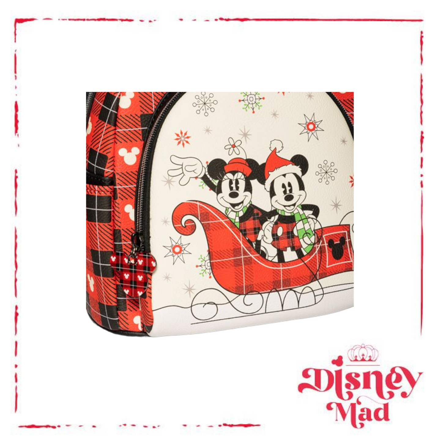 Disney Holiday Mickey Mouse and Minnie Mouse Mini-Backpack - Entertainment Earth Exclusive
