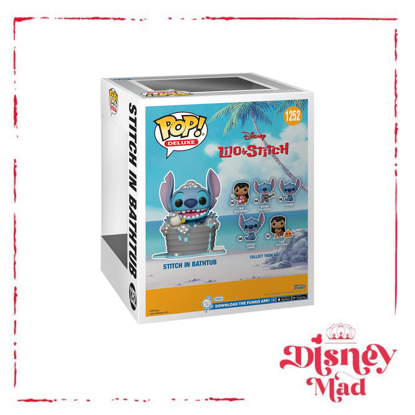 Funko Disney Lilo & Stitch Pop! Deluxe Stitch In Bathtub Vinyl Figure 2022 HT Expo Exclusive