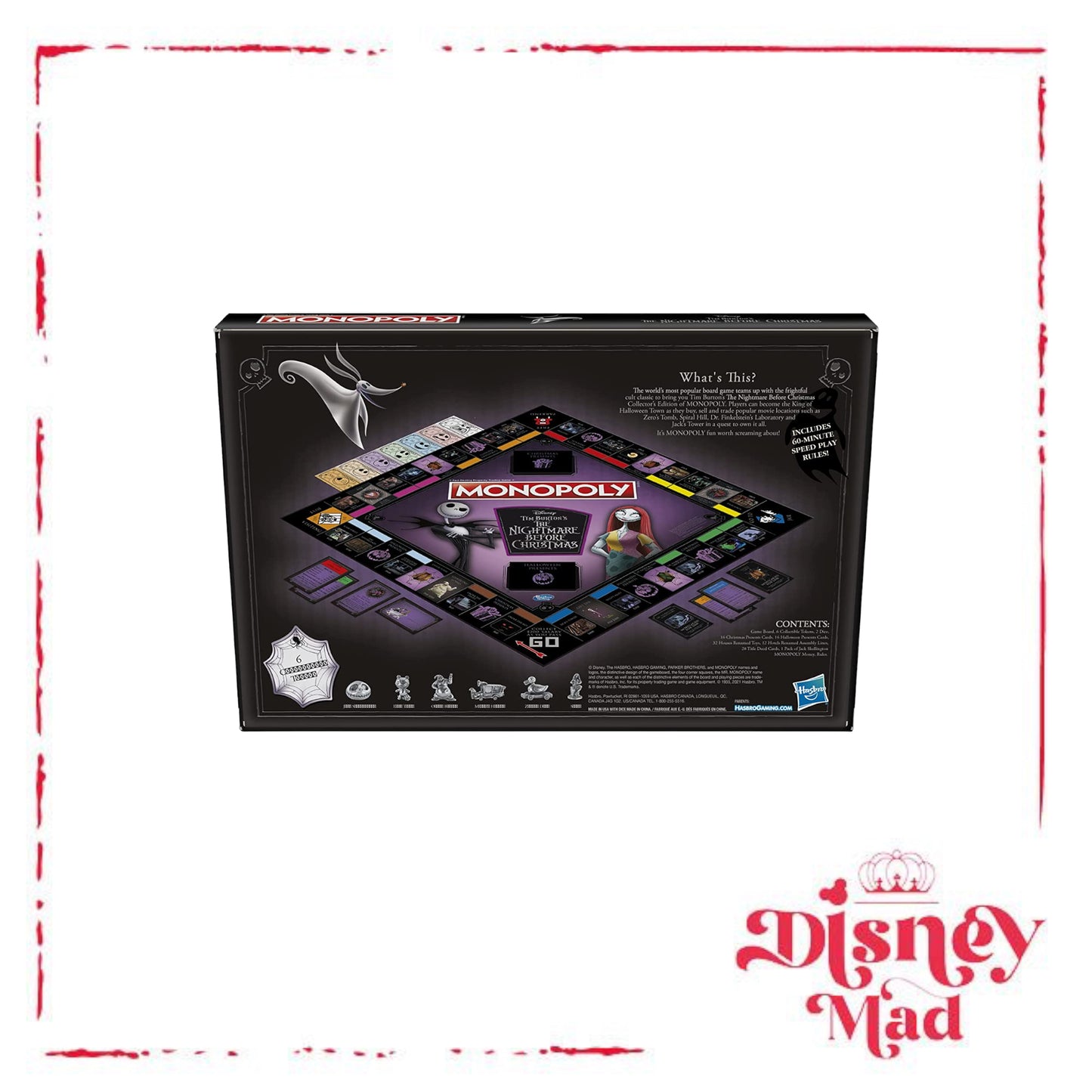 Monopoly: Disney Tim Burton's The Nightmare Before Christmas Edition Board Game, Fun Family Game