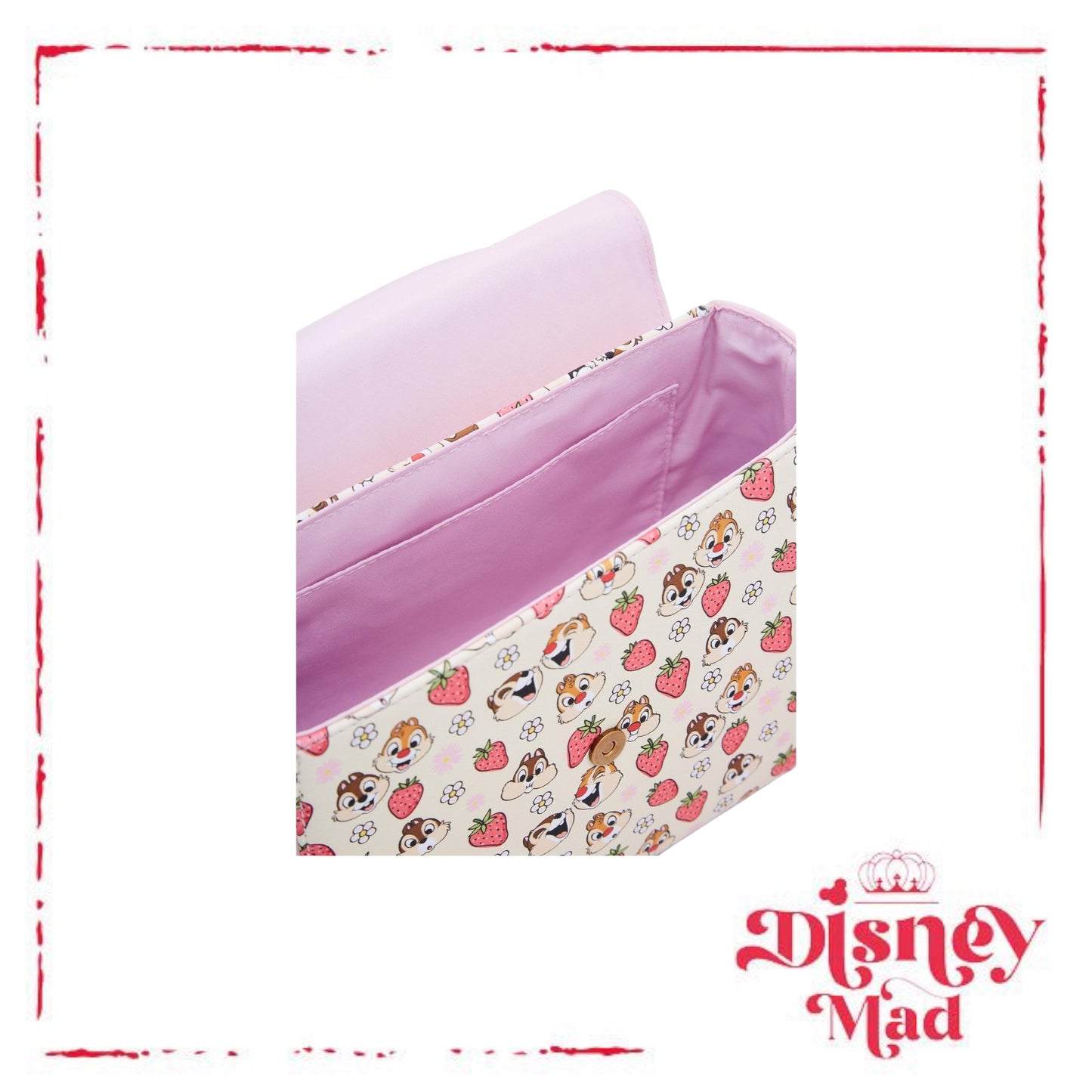 Loungefly Disney Chip 'N' Dale Strawberries Crossbody Bag