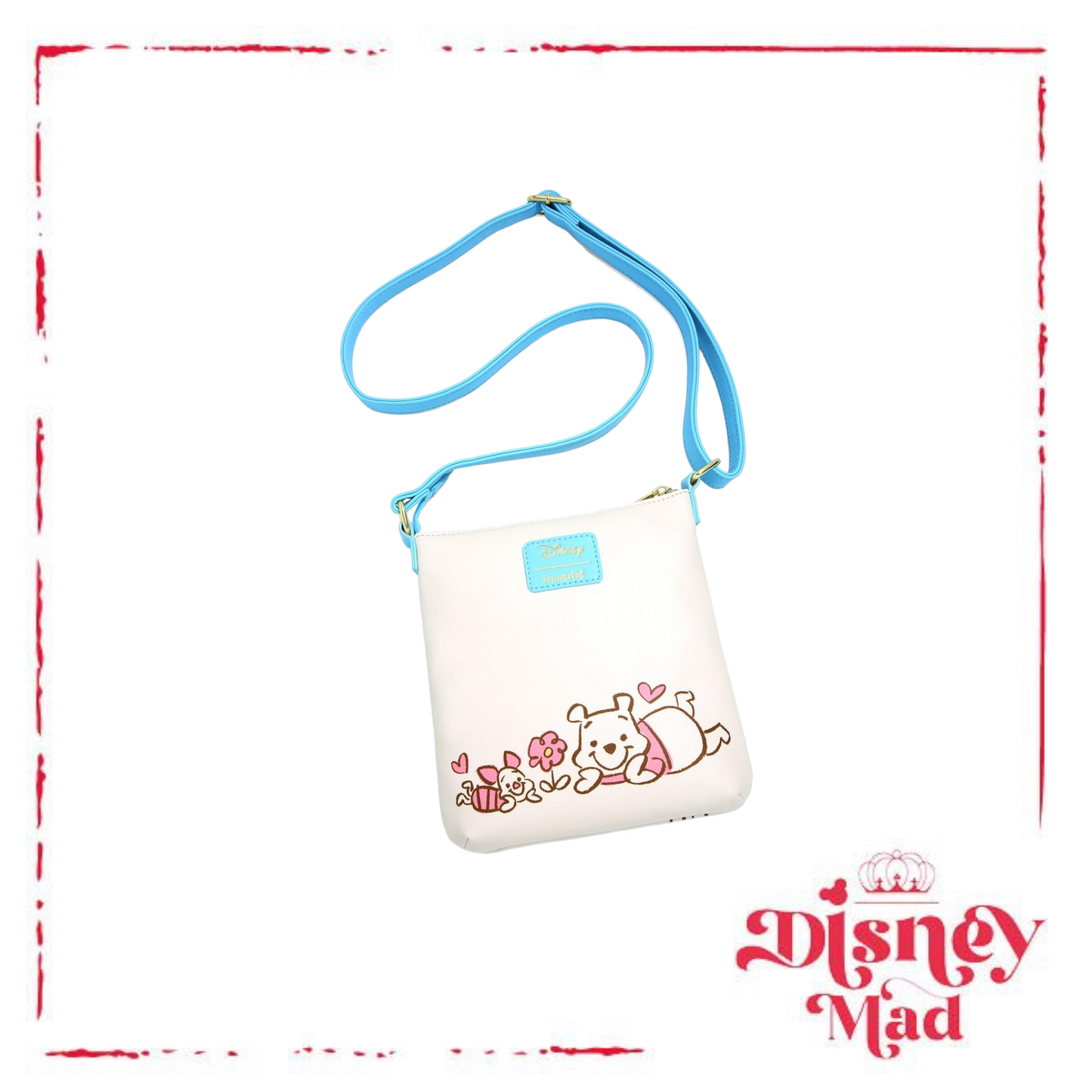 Loungefly Disney Winnie the Pooh Piglet & Pooh with Balloons Sketch Crossbody Bag - BoxLunch Exclusive